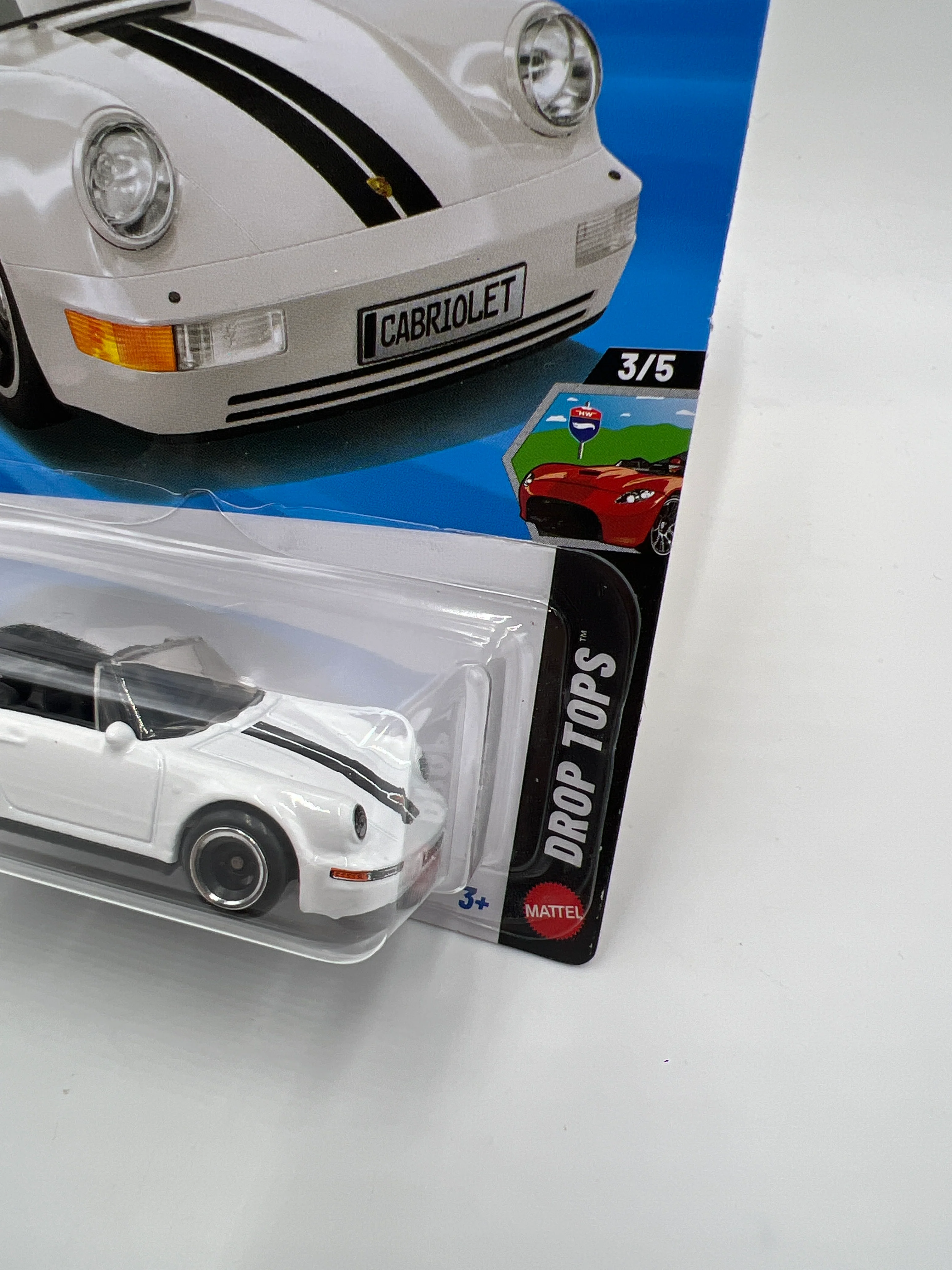 2026 Hot Wheels C Case Drop Tops #52 Porsche 911 Turbo Cabriolet White 101A - Image 3