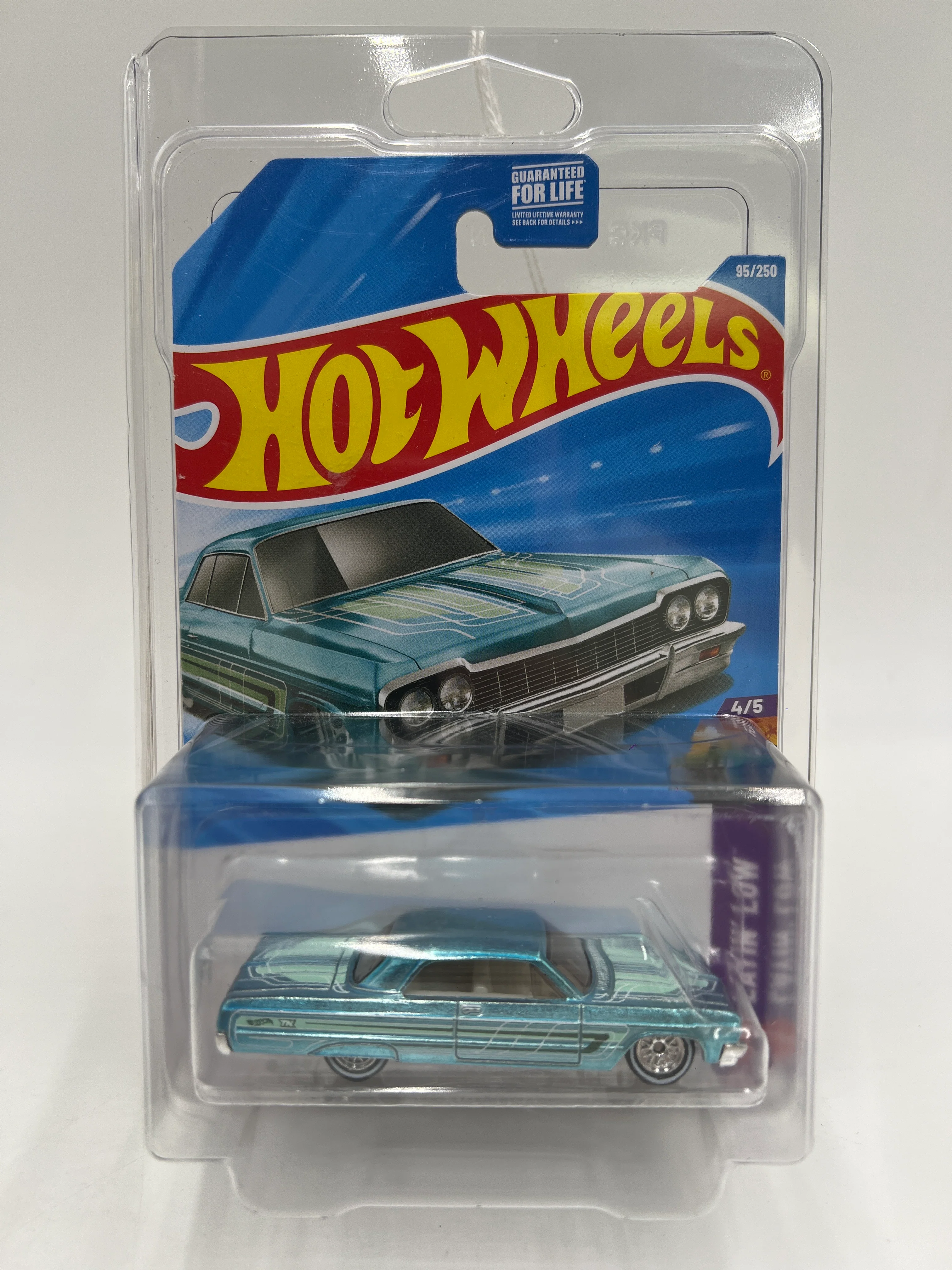2026 Hot Wheels D Case Super Treasure Hunt #95 64 Impala Light Blue W/Protector - Image 7