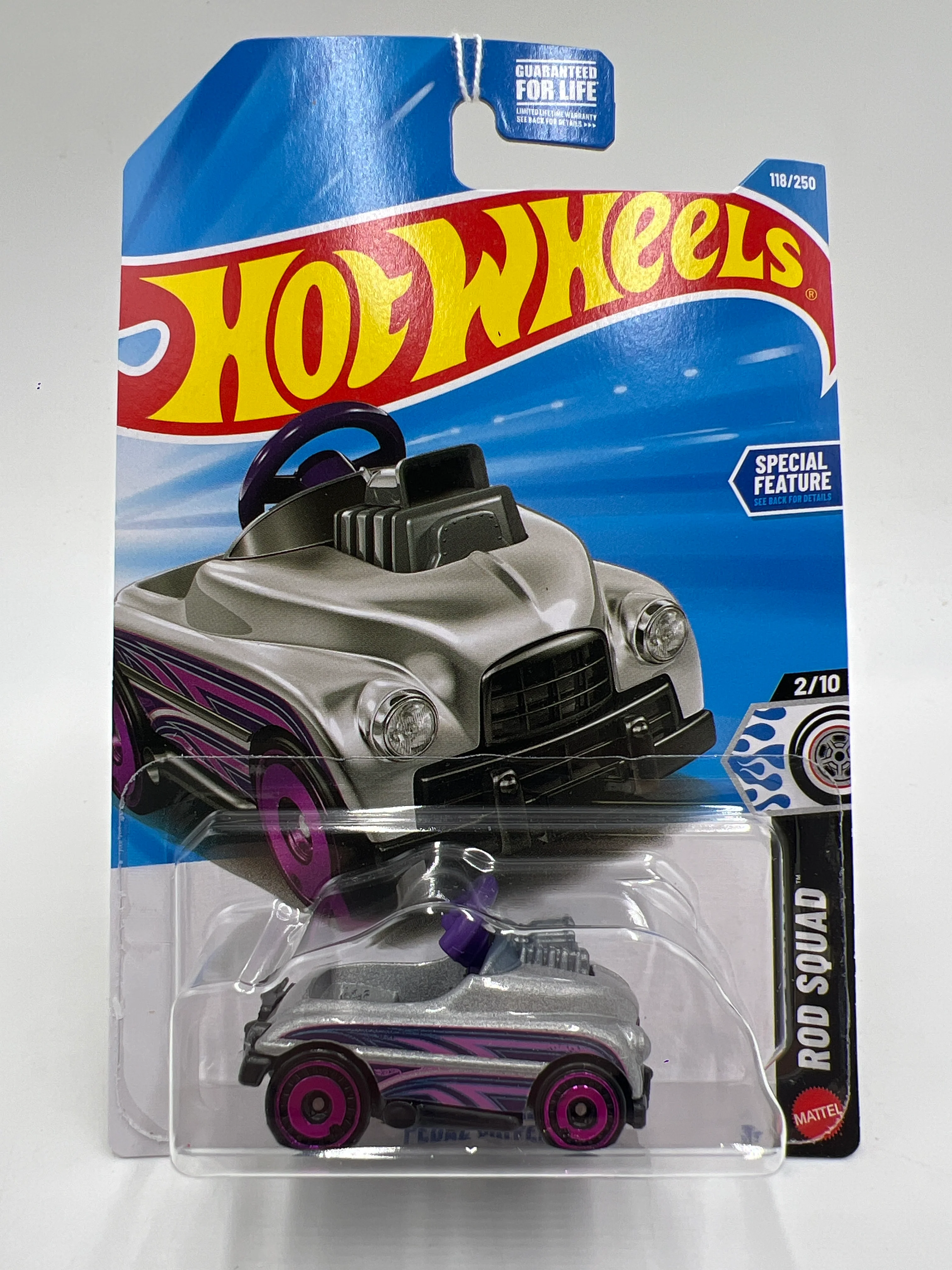 2026 Hot Wheels E Case #118 Pedal Driver Silver/Purple