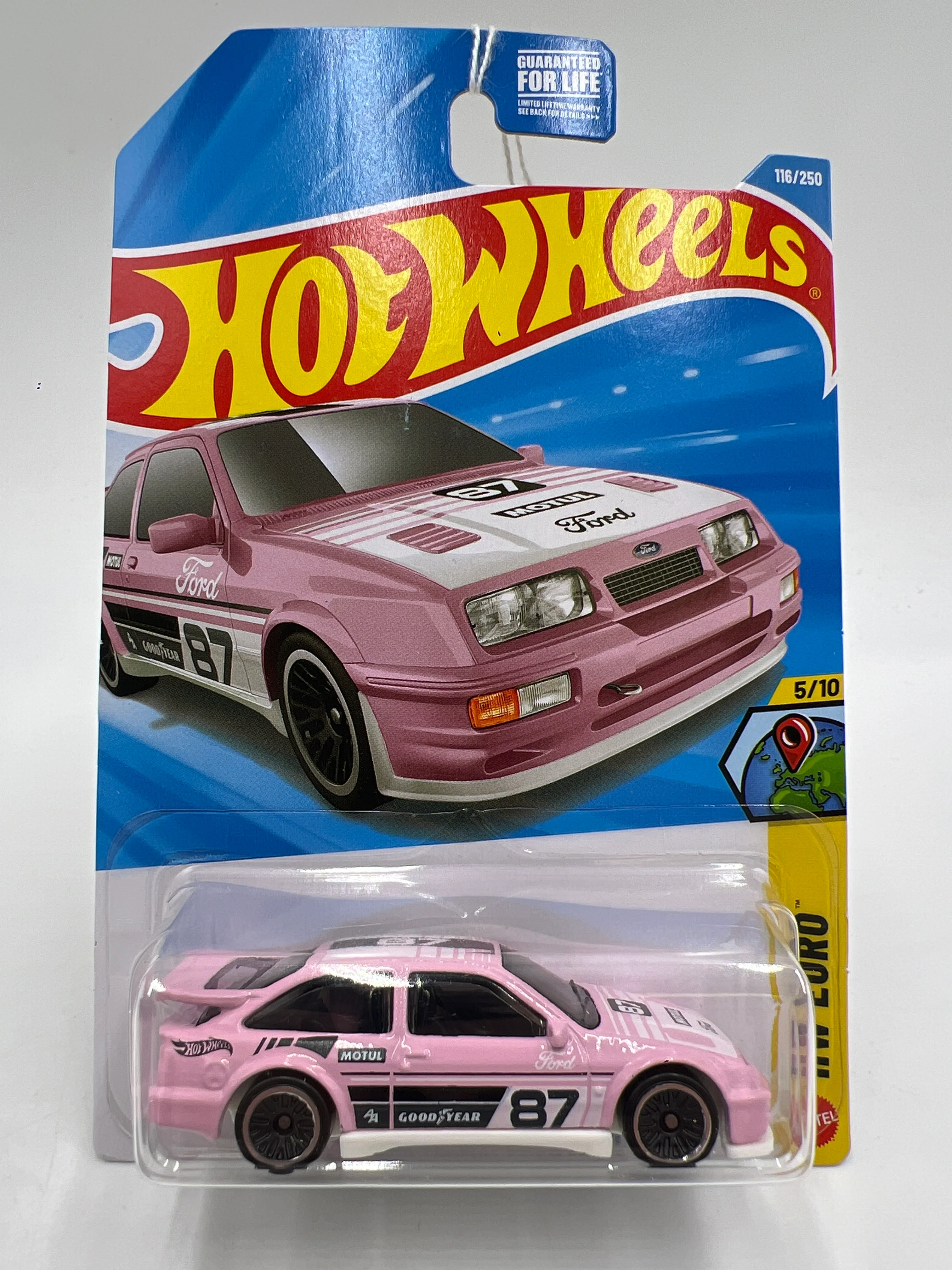 2026 Hot Wheels E Case #116 87 Ford Sierra Cosworth Pink 28C