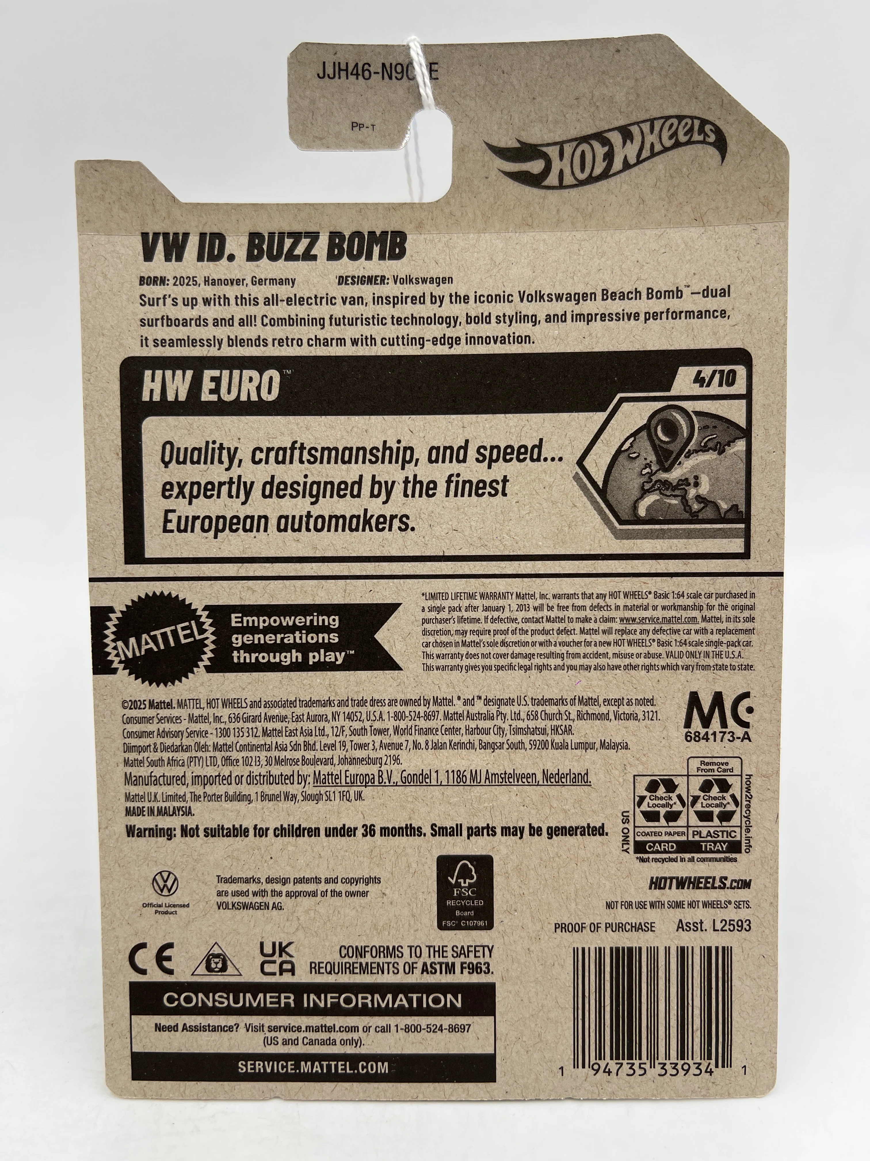 2026 Hot Wheels E Case #86 VW ID. Buzz Bomb Purple/White - Image 2