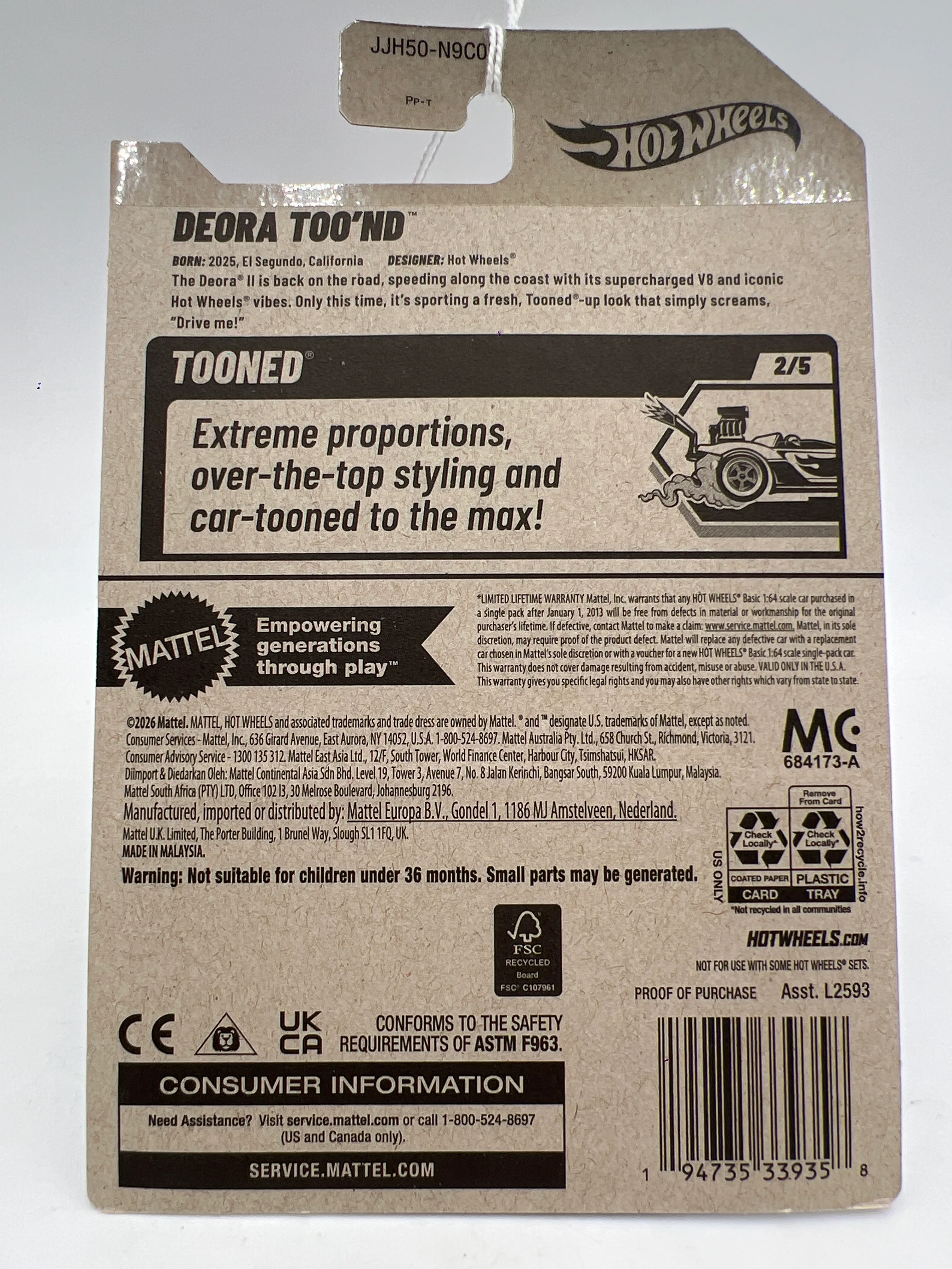 2026 Hot Wheels F Case #143 Deora Too’nd Blue - Image 2
