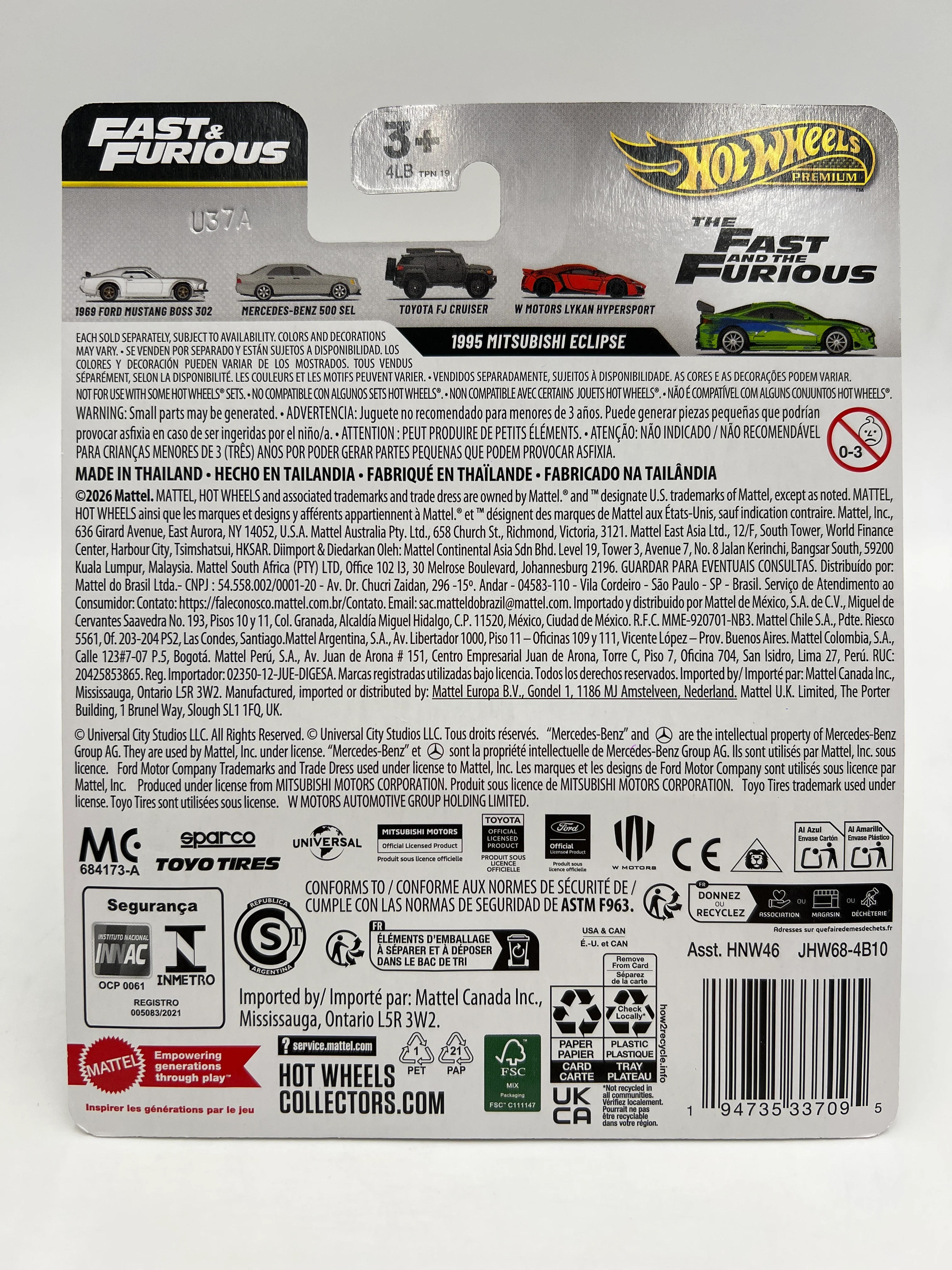 2026 Hot Wheels Premium Fast & Furious 25th Anniversary #1 Chase 1995 Mitsubishi Eclipse Spectraflame Green W/Protector - Image 6