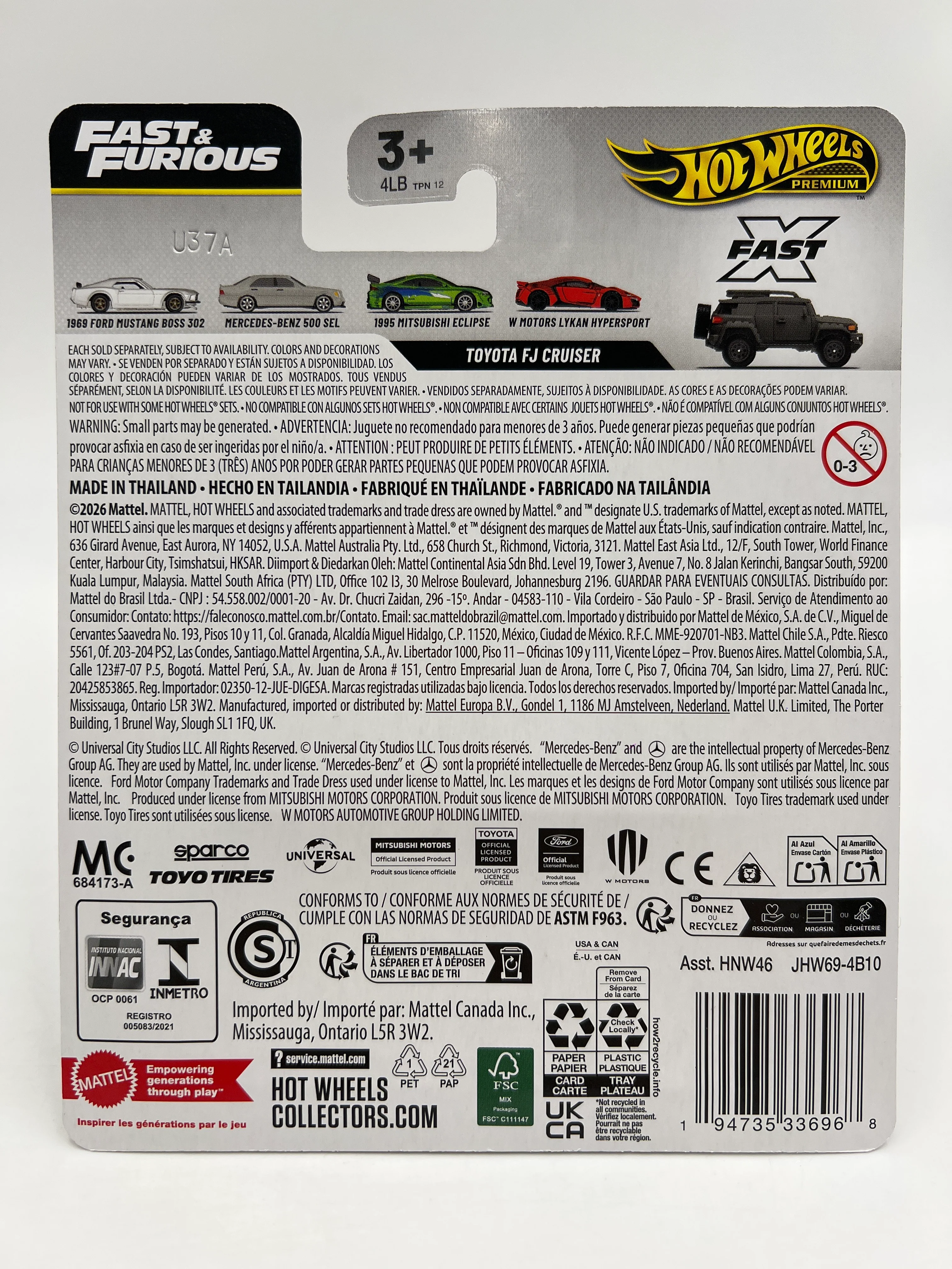 2026 Hot Wheels Premium Fast & Furious 25th Anniversary #5 Toyota FJ Cruiser Matte Black 250H - Image 6