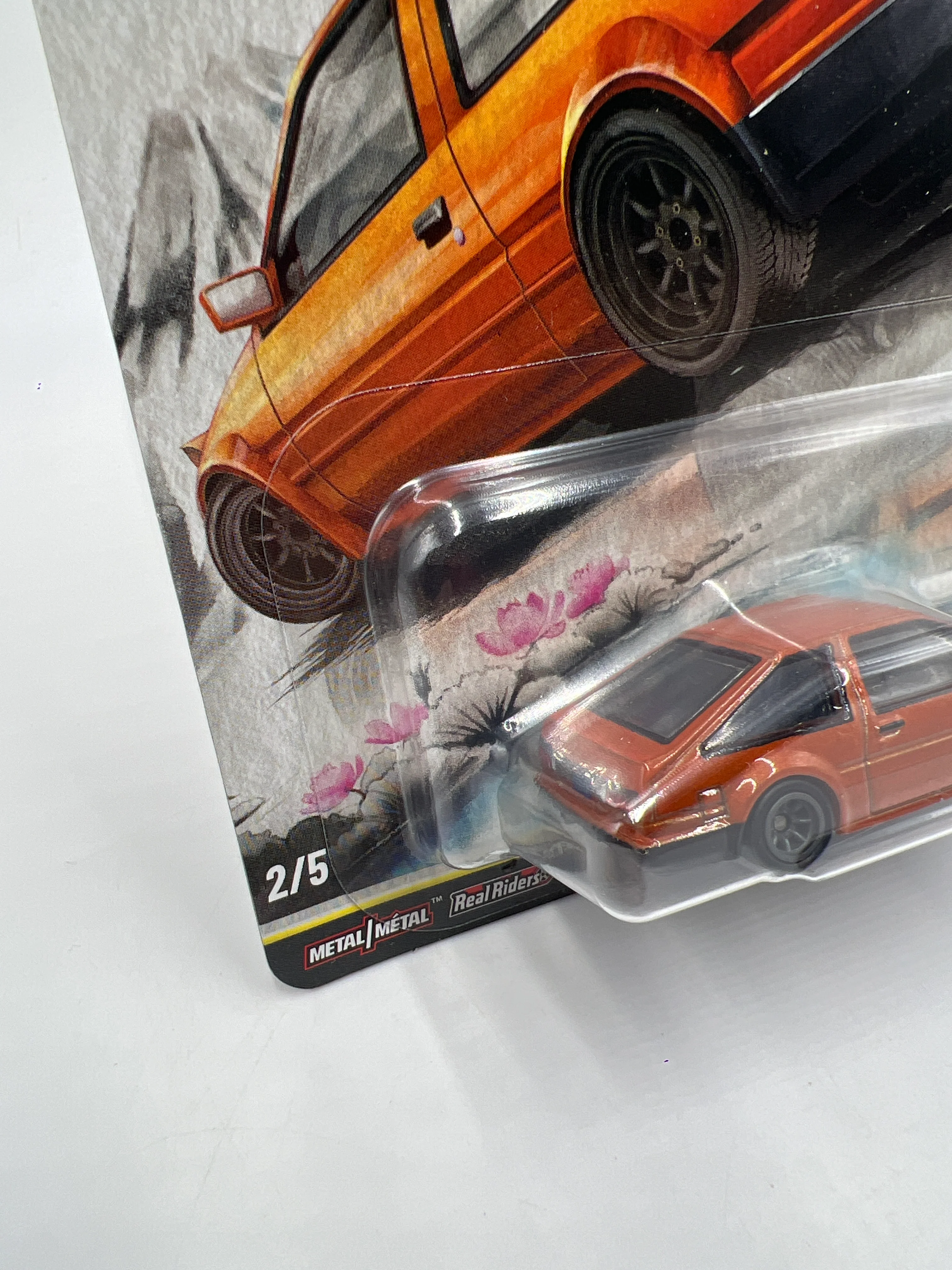 2026 Hot Wheels Premium Japan Historics 5 #2 Toyota AE86 Sprinter Trueno Orange 259D - Image 4