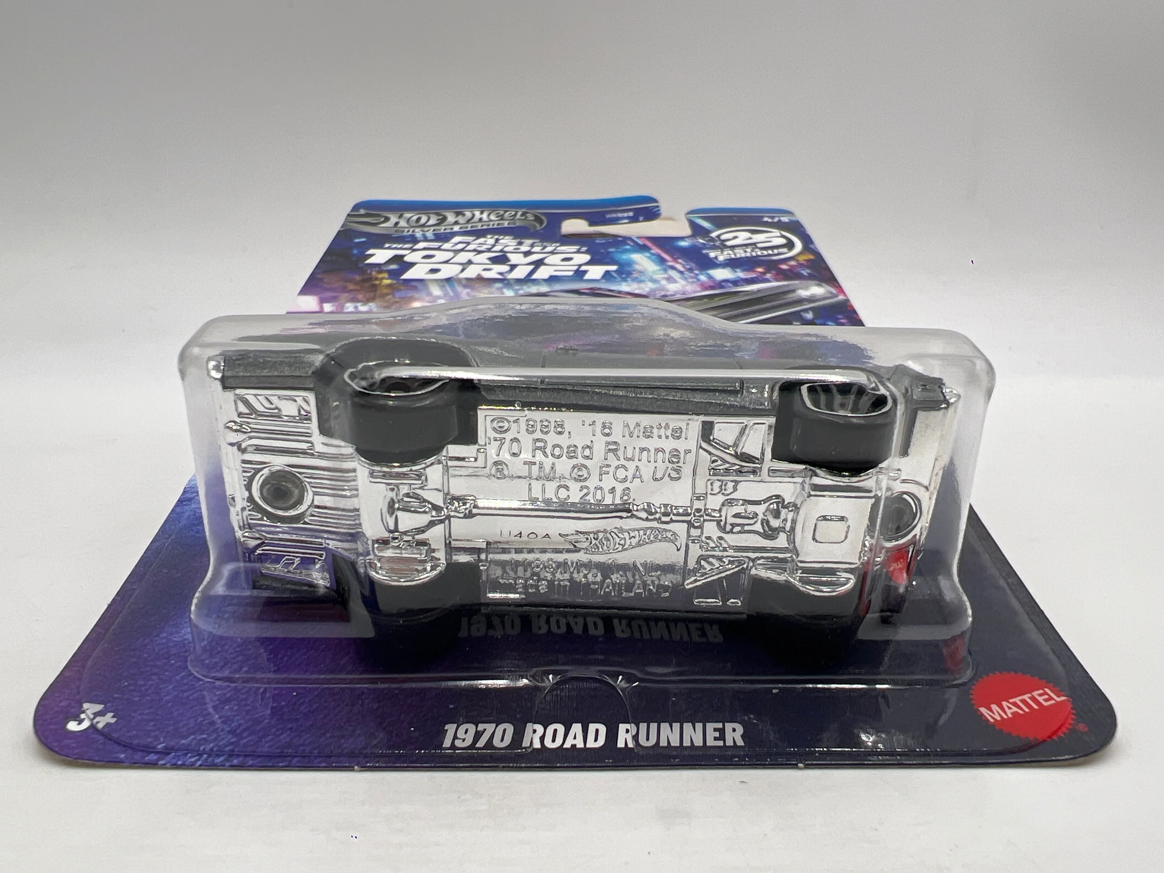 2026 Hot Wheels Silver Series Fast & Furious Tokyo Drift #4 1970 Road Runner Gray 72B - Image 5