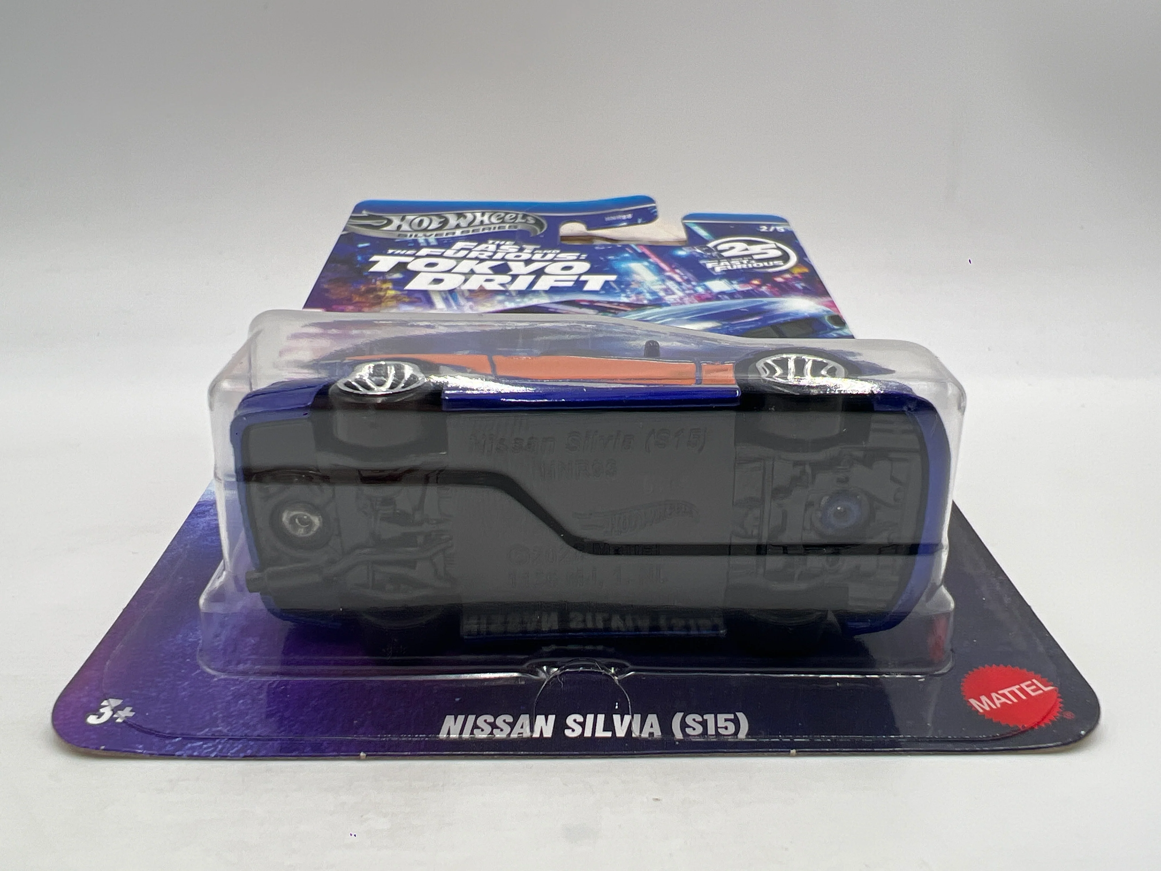 2026 Hot Wheels Silver Series Fast & Furious Tokyo Drift #2 Nissan Silvia S15 Blue/Orange 73A - Image 5