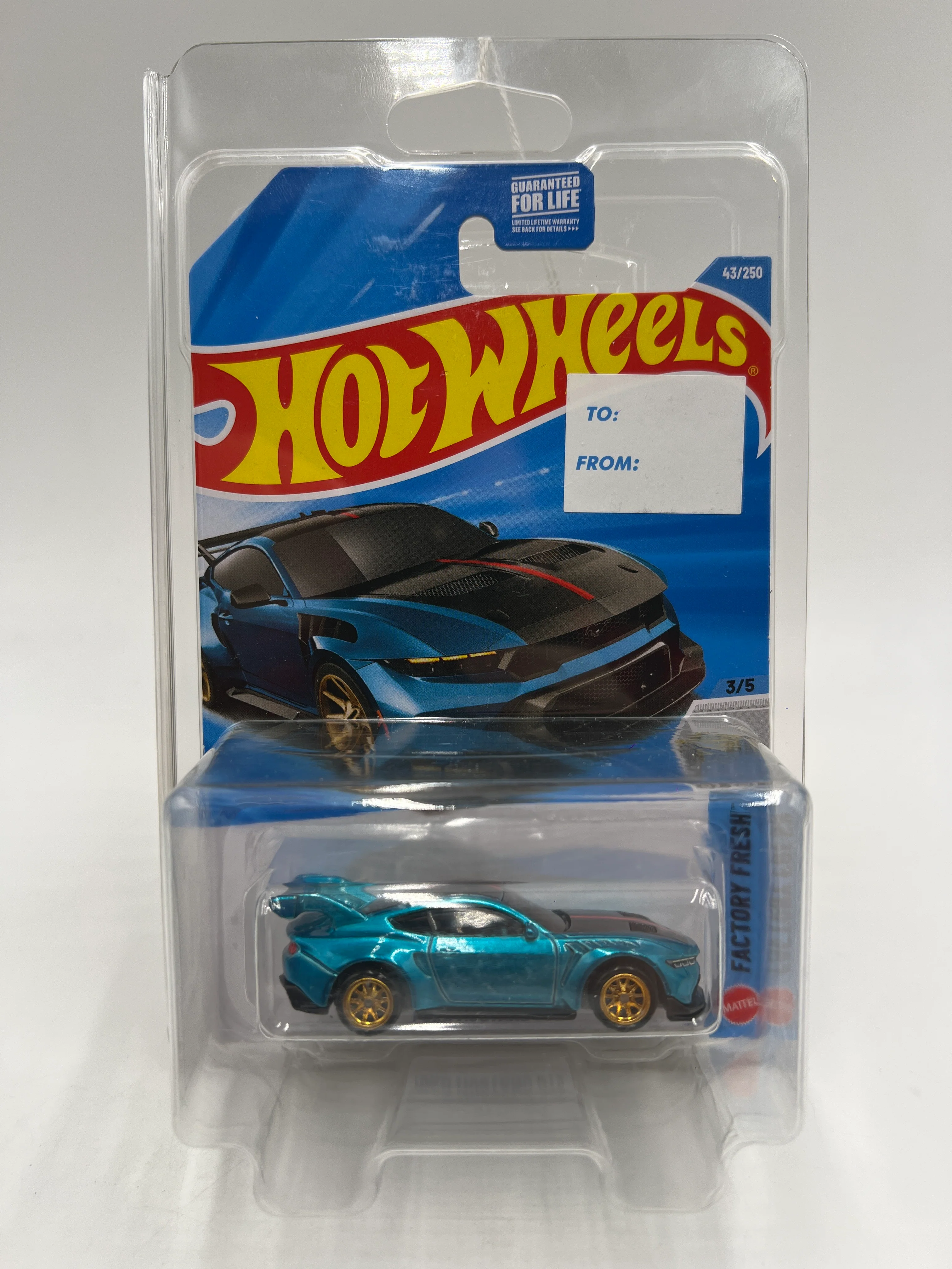 2026 Hot Wheels Super Treasure Hunt #43 Aldi Exclusive Ford Mustang GTD Blue W/Protector - Image 7