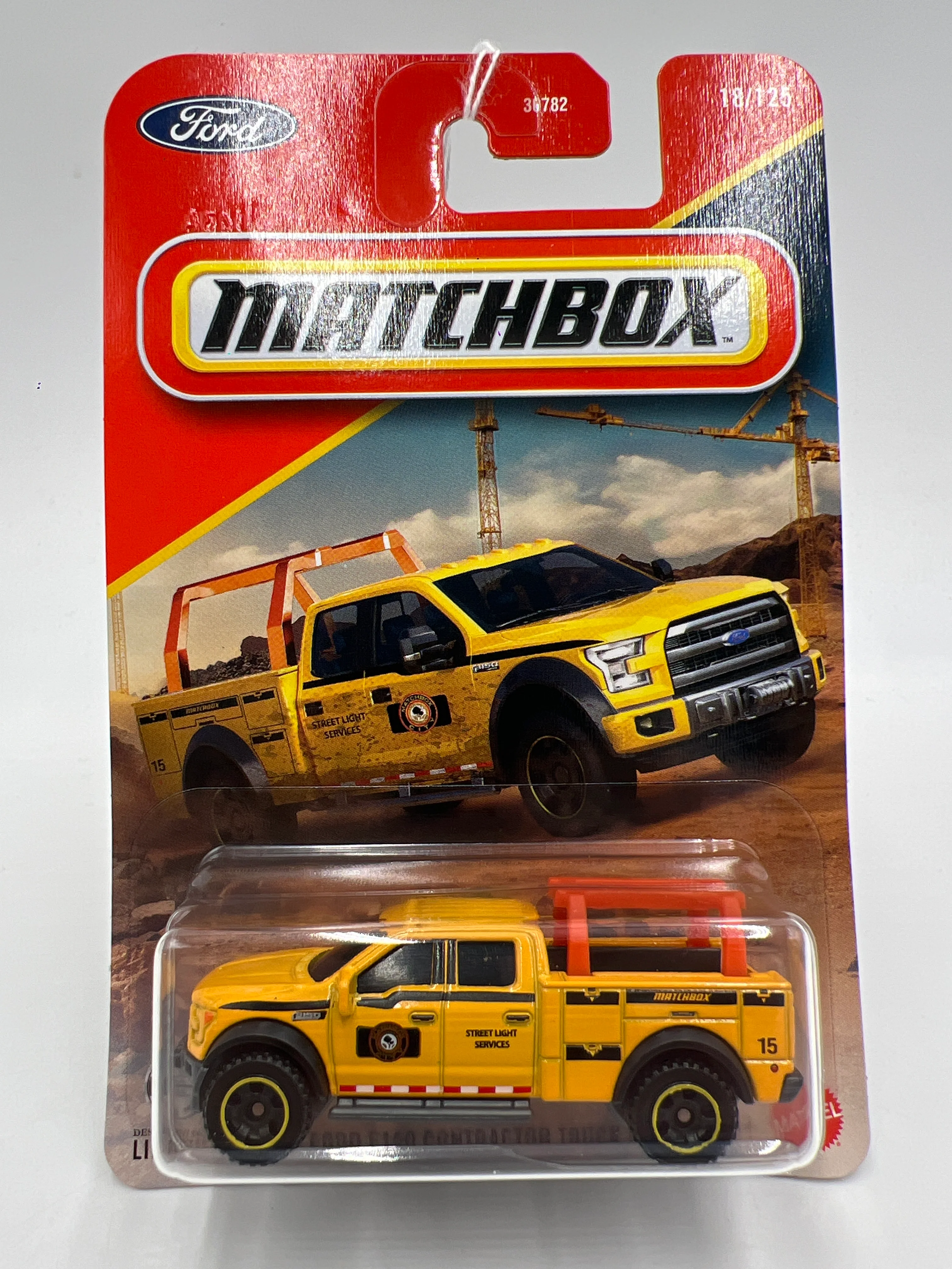 2026 Matchbox #18 2015 Ford F150 Contractor Truck Yellow 213C