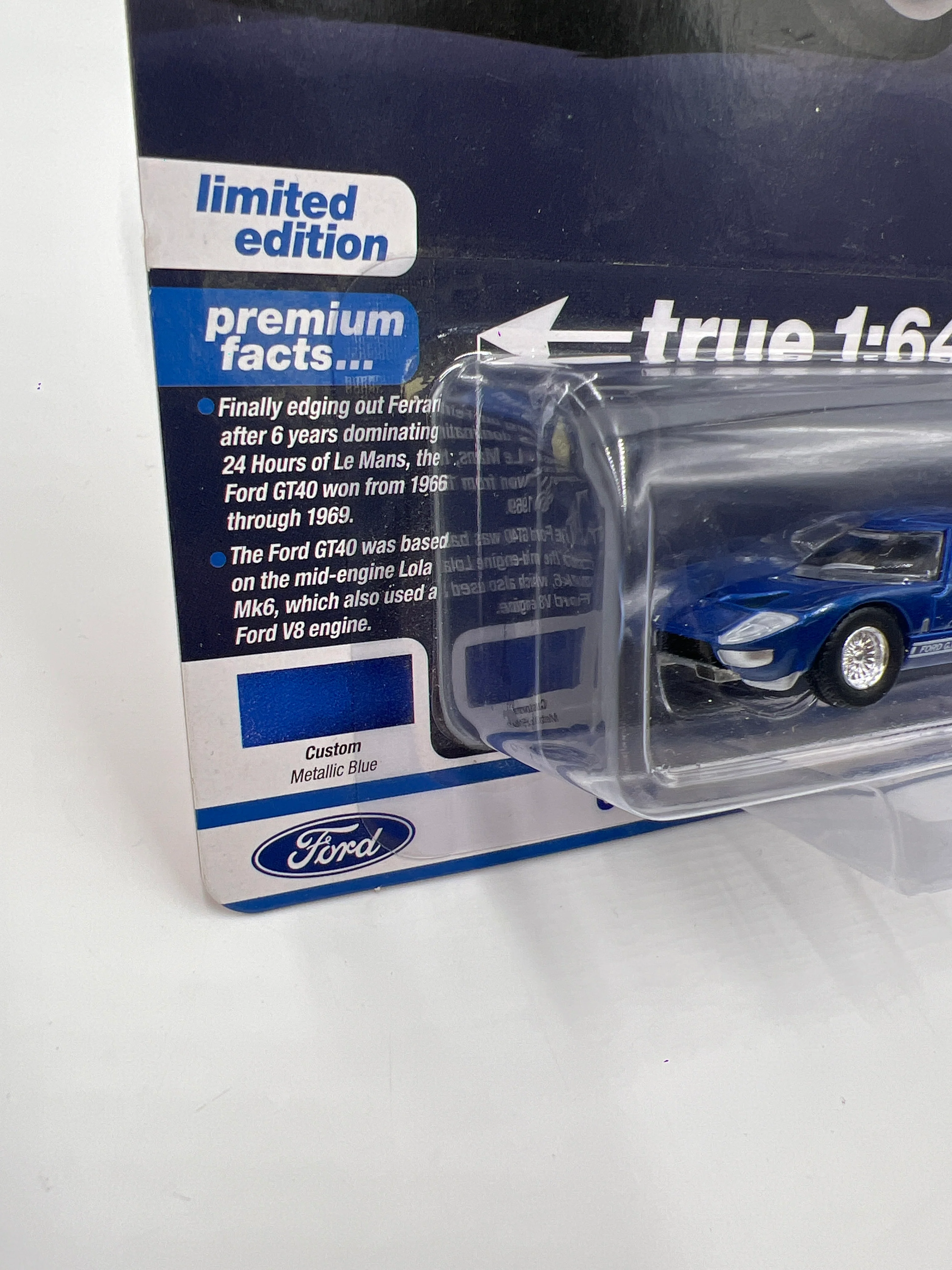 Auto World Vintage Muscle 1965 Ford GT40 MK1 Blue 185A - Image 5