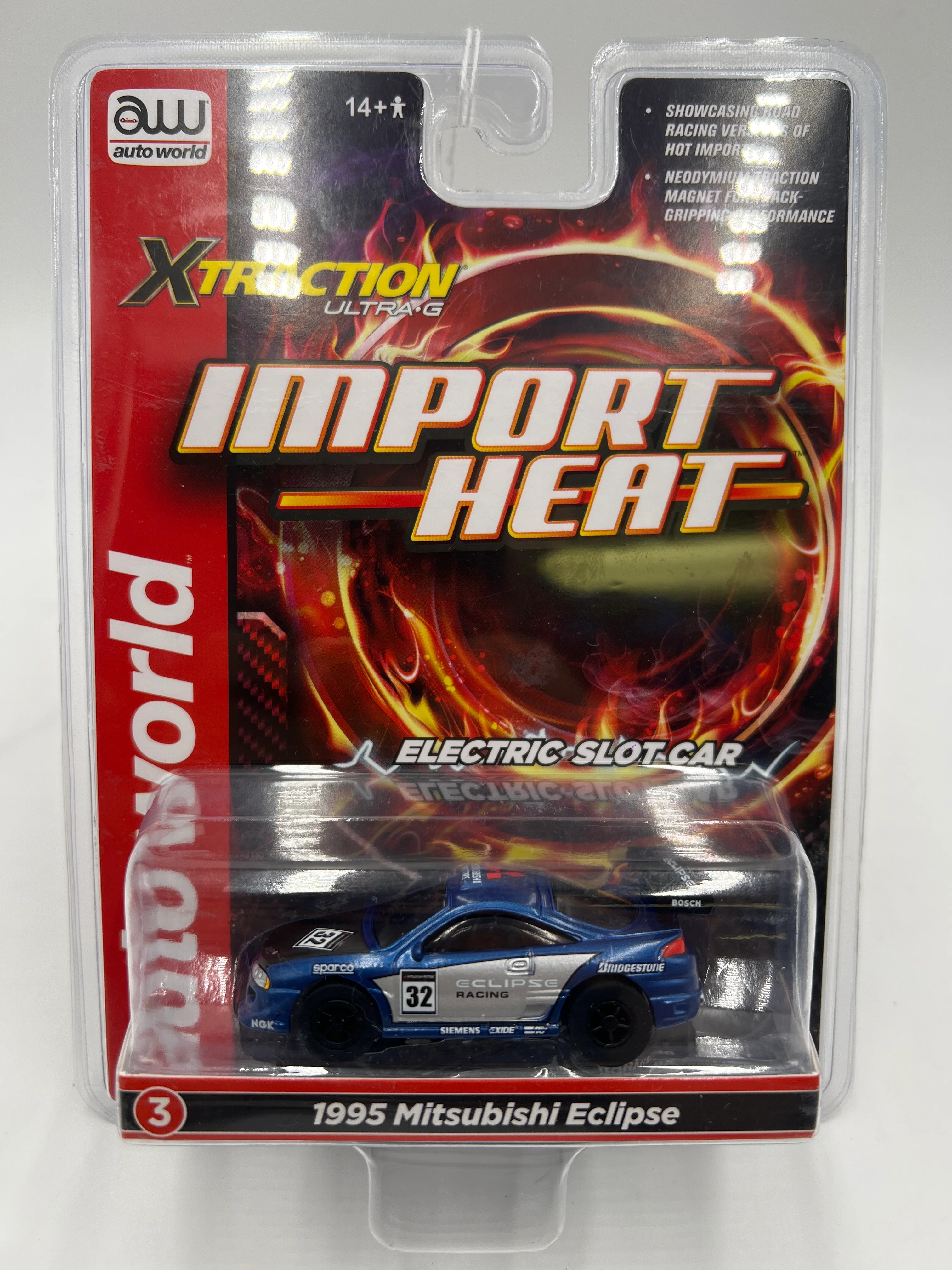 Auto World Xtraction Ultra G Import Heat 1995 Mitsubishi Eclipse Electric Slot Car 181A - Image 2