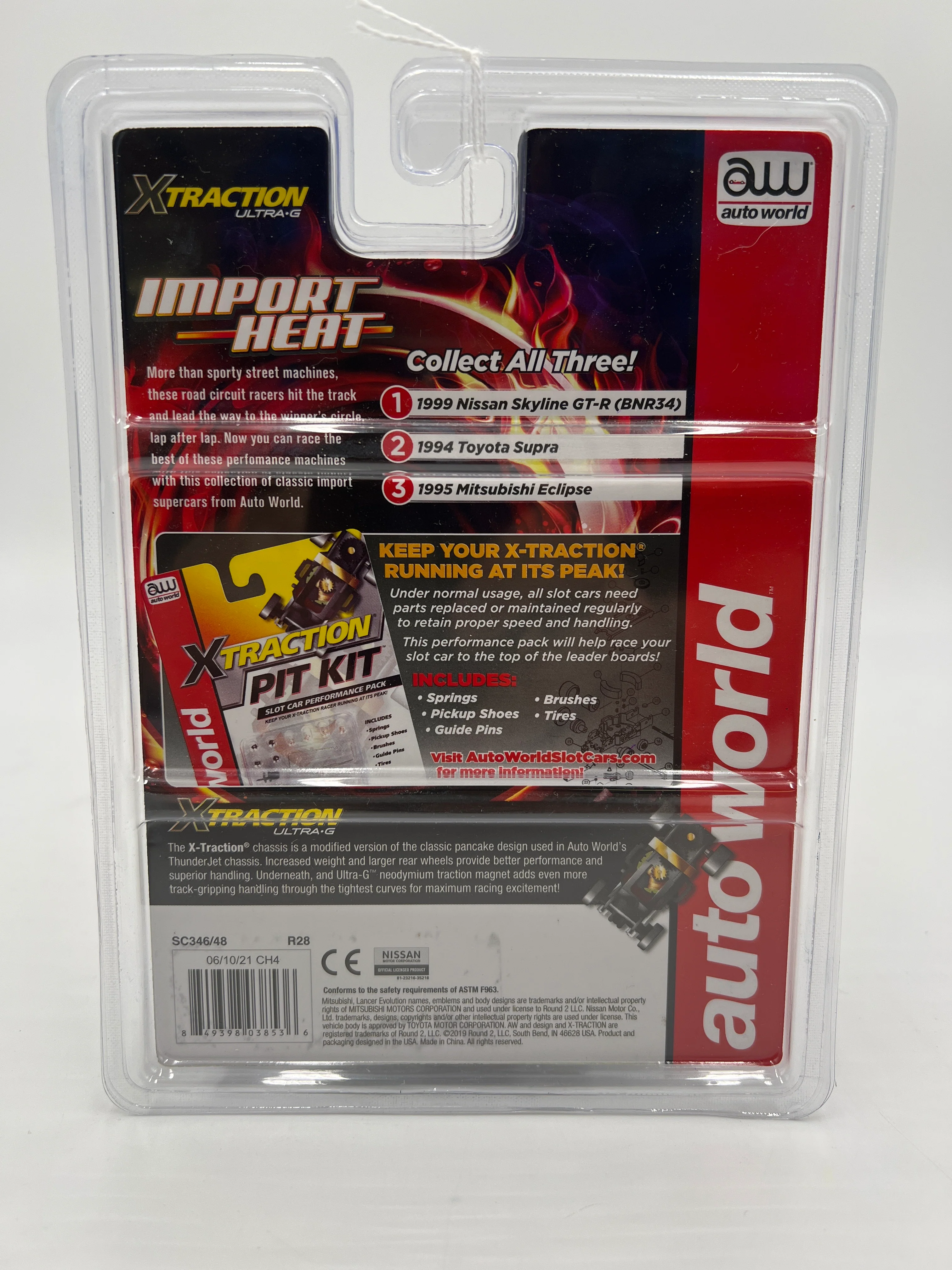 Auto World Xtraction Ultra G Import Heat 1995 Mitsubishi Eclipse Electric Slot Car 181A - Image 6