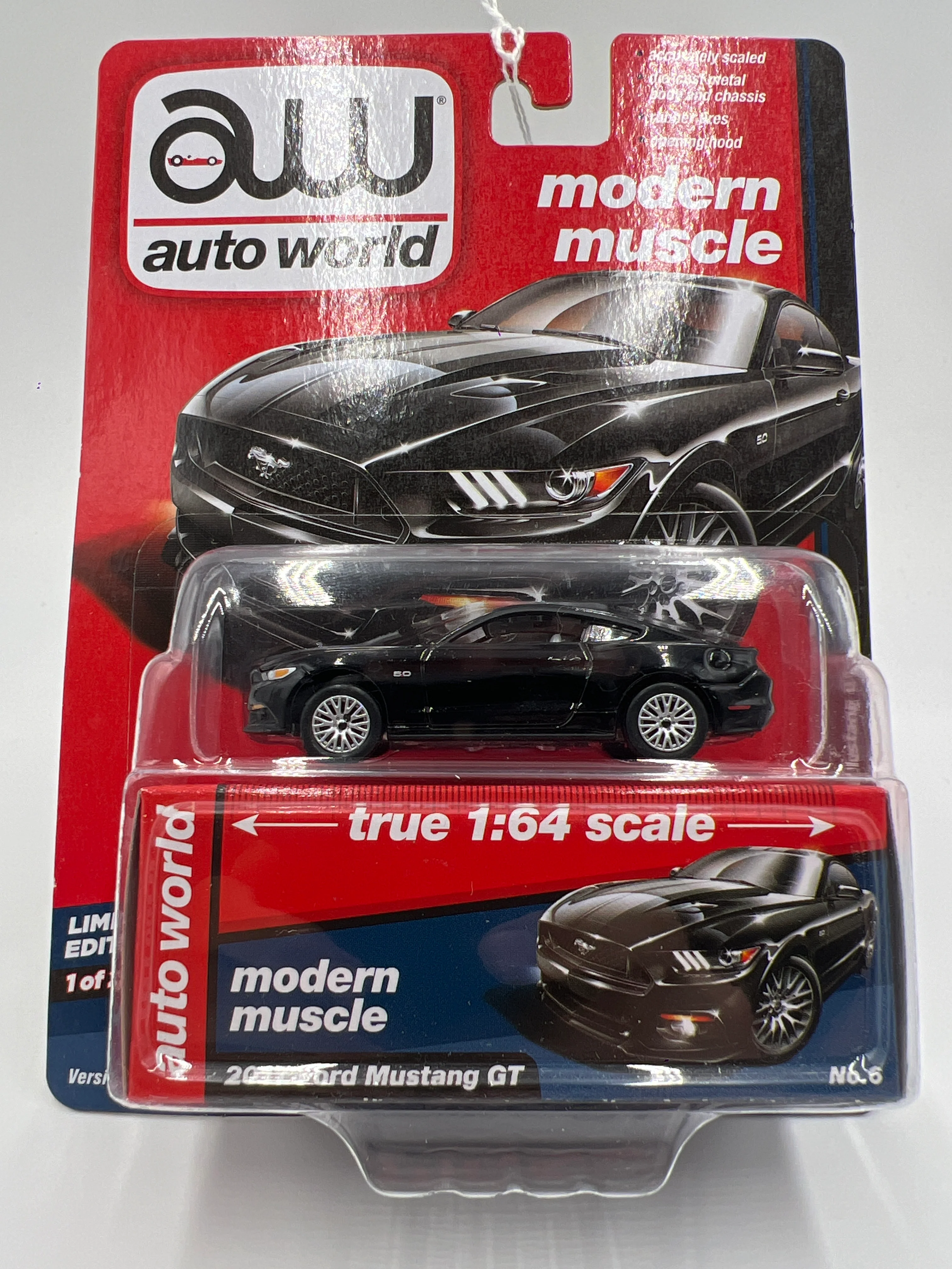 Auto World Modern Muscle Premium Series 3 Version B 2017 Ford Mustang GT Black 1/2500 - Image 2