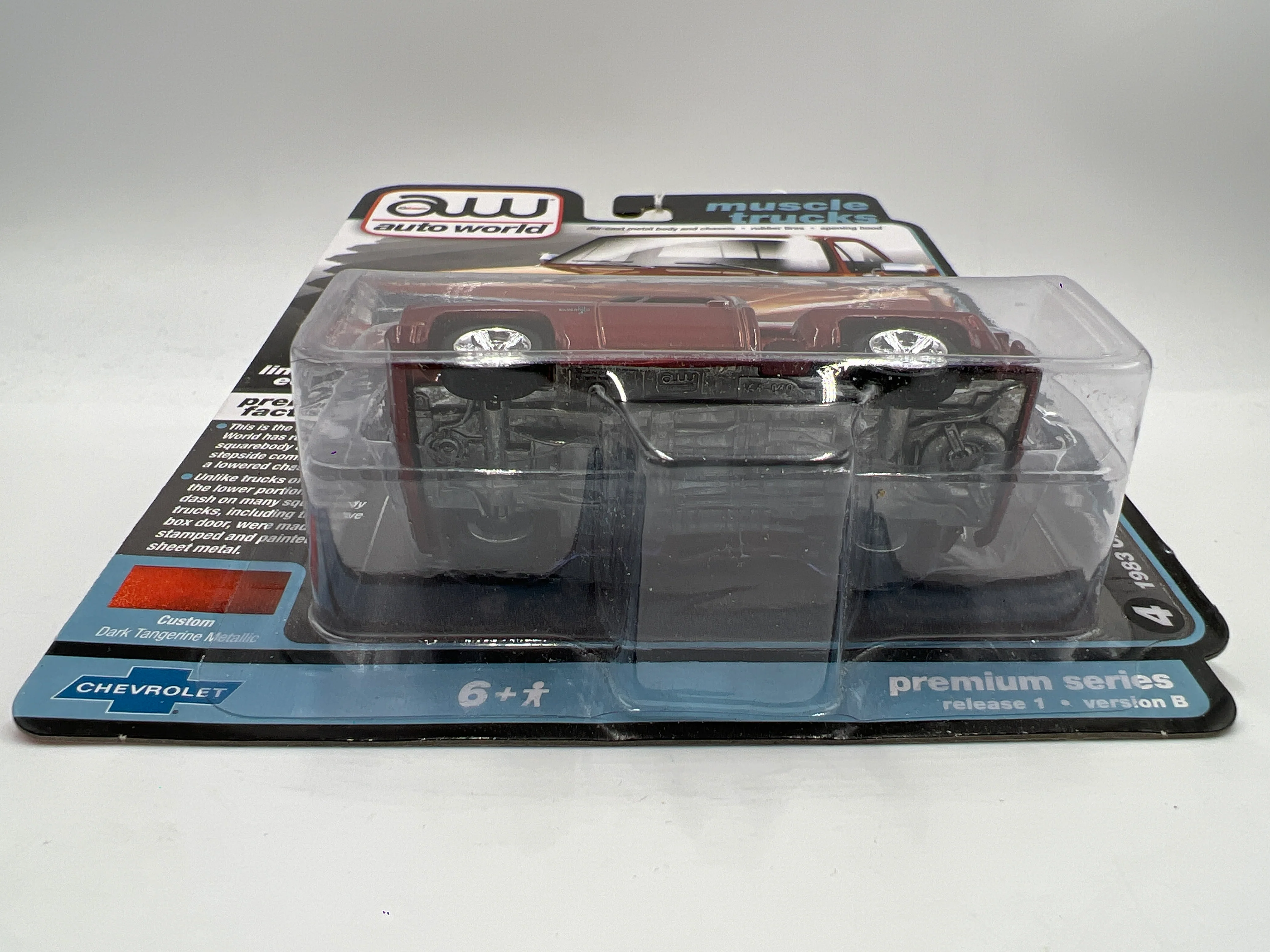 Auto World Muscle Trucks Release 1 Version B 1983 Chevy Silverado Stepside Dark tangerine metallic 181D - Image 6