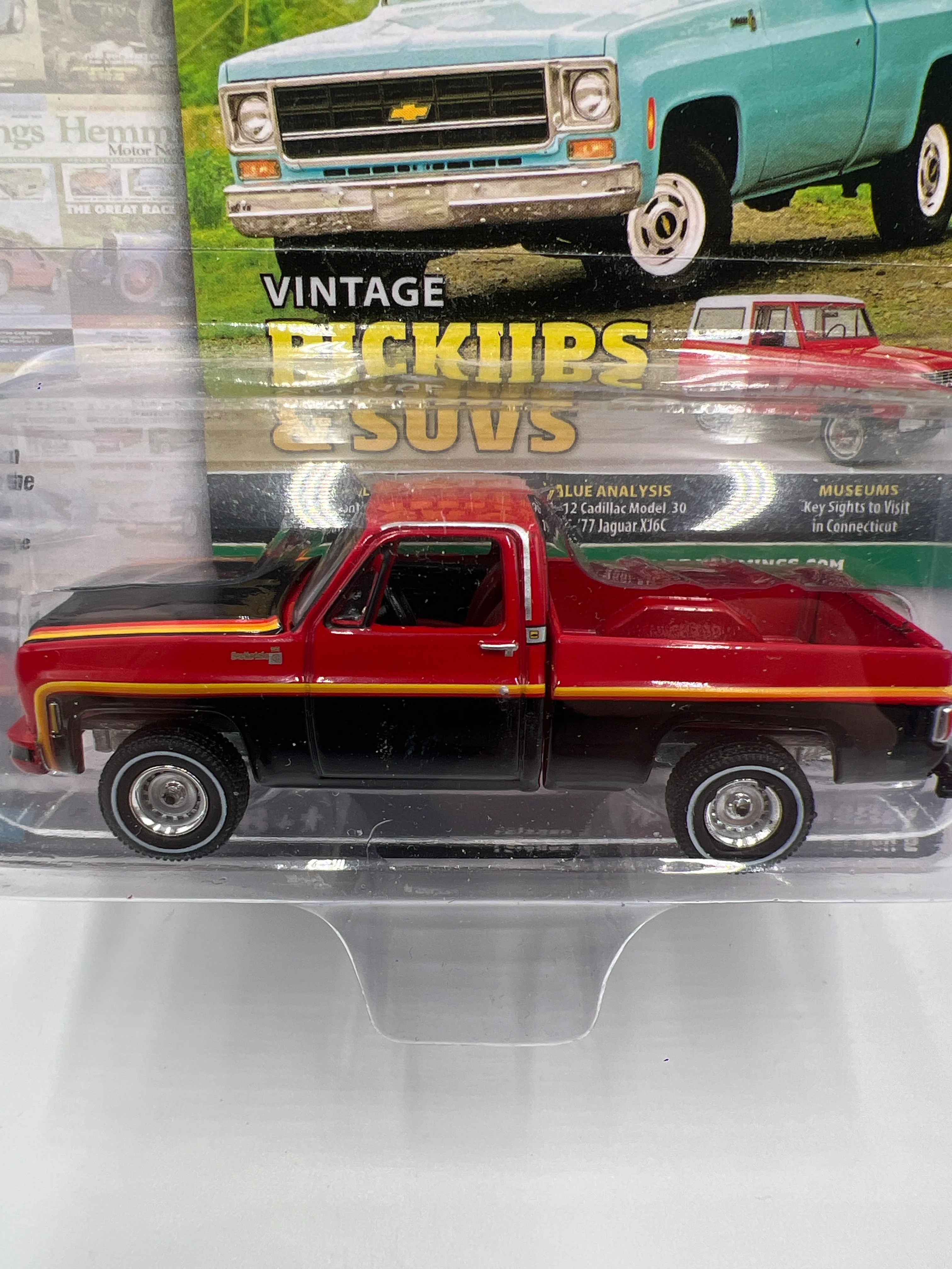 Auto World Hemmings Motor News Release 4 Version B Alt Color 1979 Chevy C10 Scottsdale Sport Red/Black 182D - Image 3