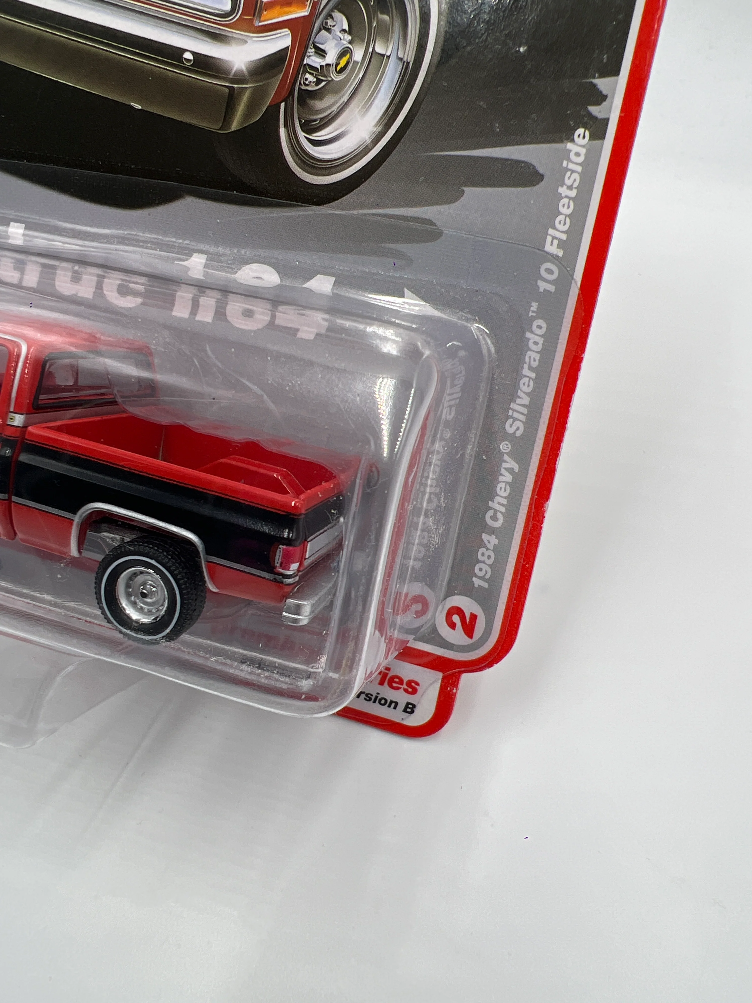 Auto World Muscle Trucks Release 4 Version B 1984 Chevy Silverado 10 Fleetside Red 183B - Image 4
