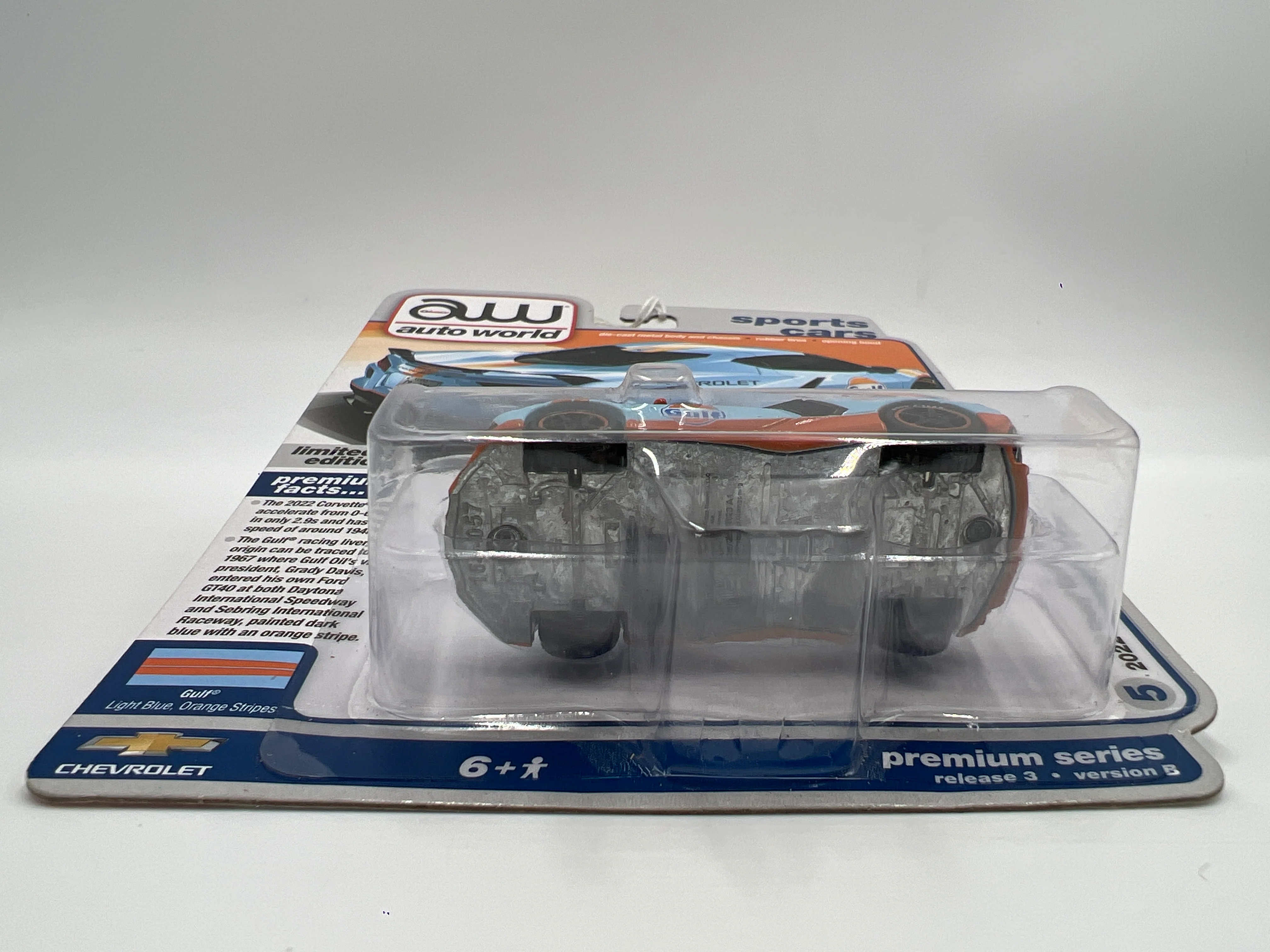 Auto World Sports Cars #5 Release 3 Version B 2022 Chevy Corvette Gulf 185A - Image 5