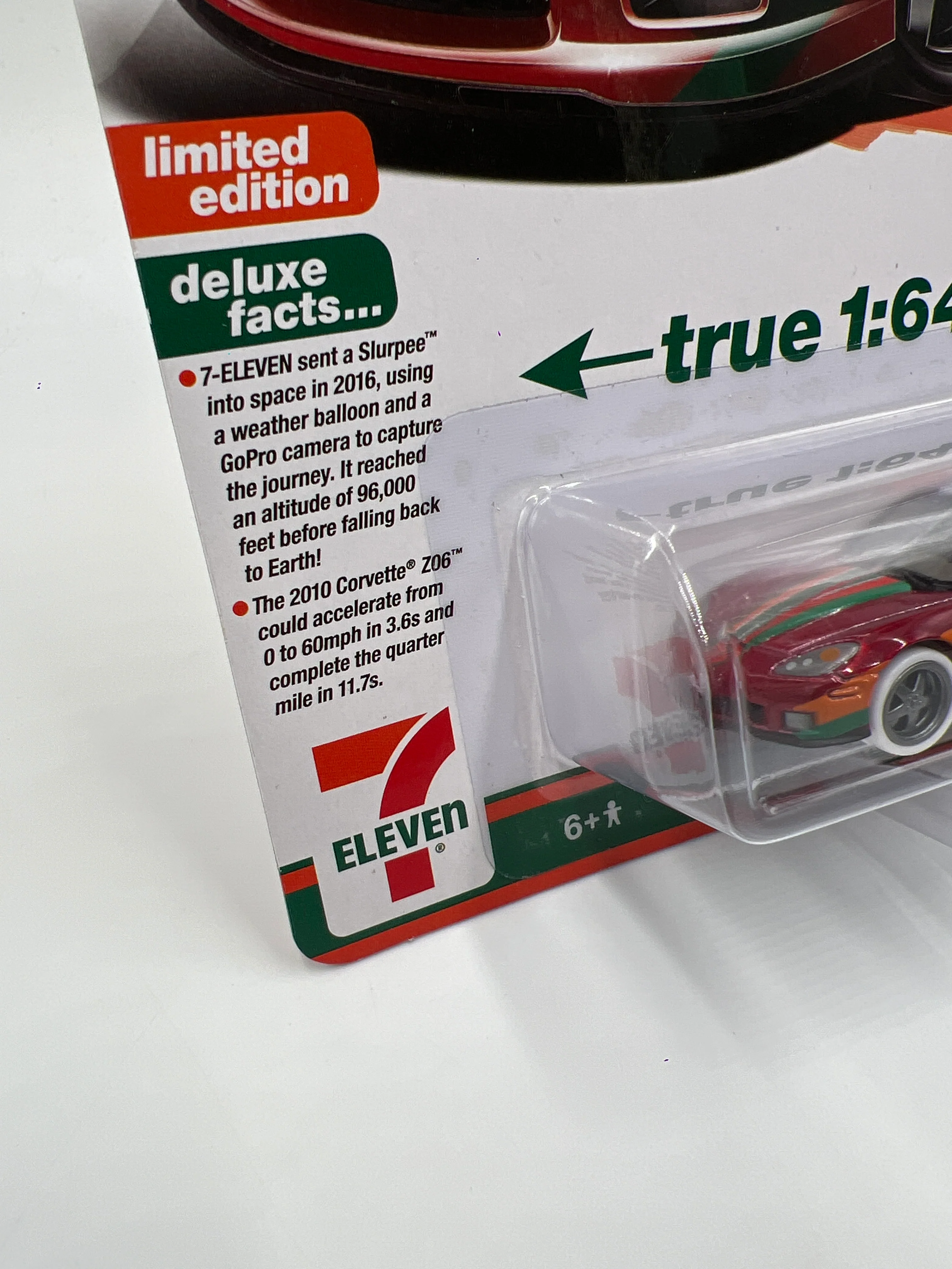 Auto World Ultra Red Chase 7-Eleven Exclusive Release 2 Version B 2010 Chevy Corvette Z06 - Image 5