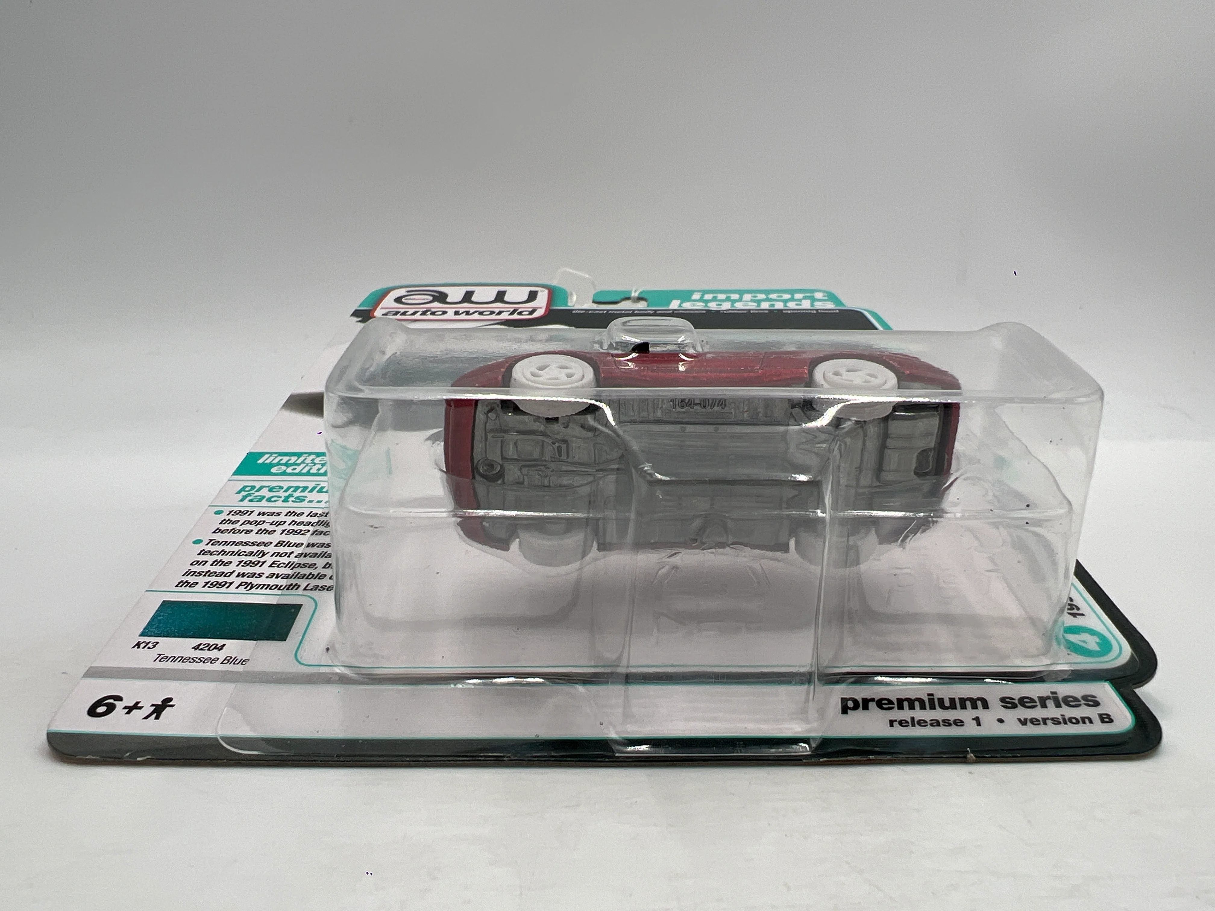 Auto World Ultra Red Chase Import Legends Release 1 Version B 1991 Mitsubishi Eclipse GSX Red - Image 5