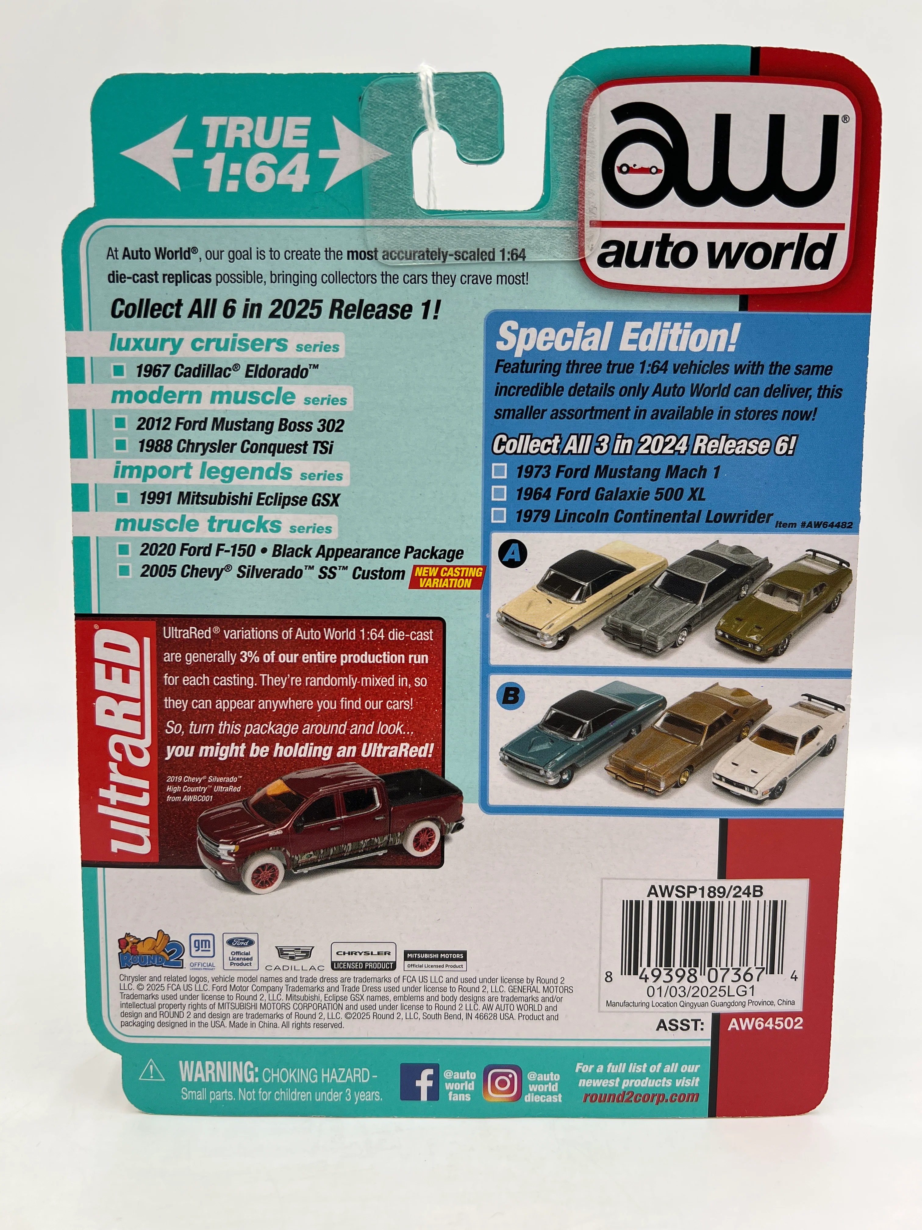 Auto World Ultra Red Chase Import Legends Release 1 Version B 1991 Mitsubishi Eclipse GSX Red - Image 6