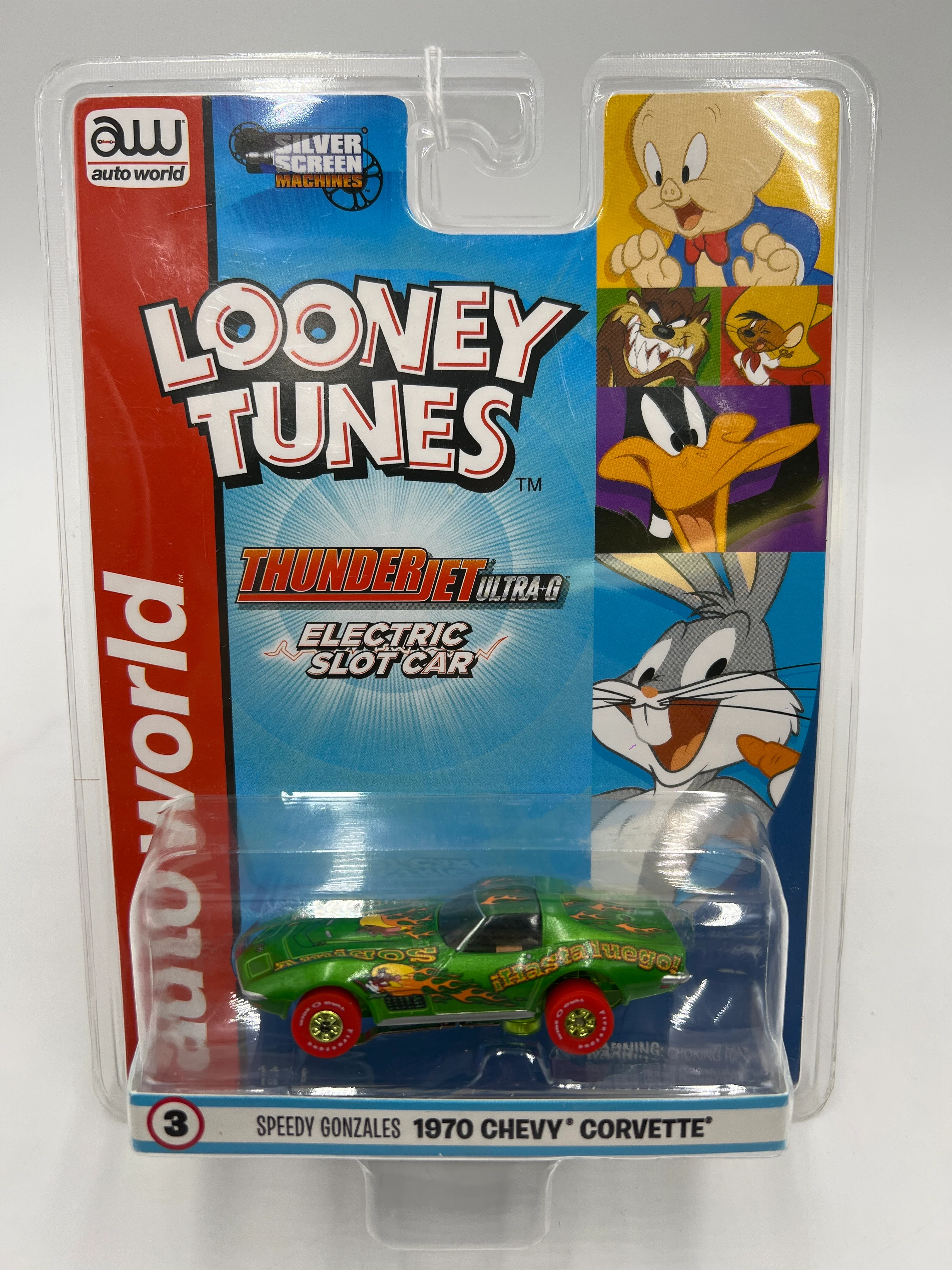 Auto World Thunderjet Ultra G Looney Tunes Speedy Gonzales 1970 Chevy Corvette Electric Slot Car 178G - Image 2