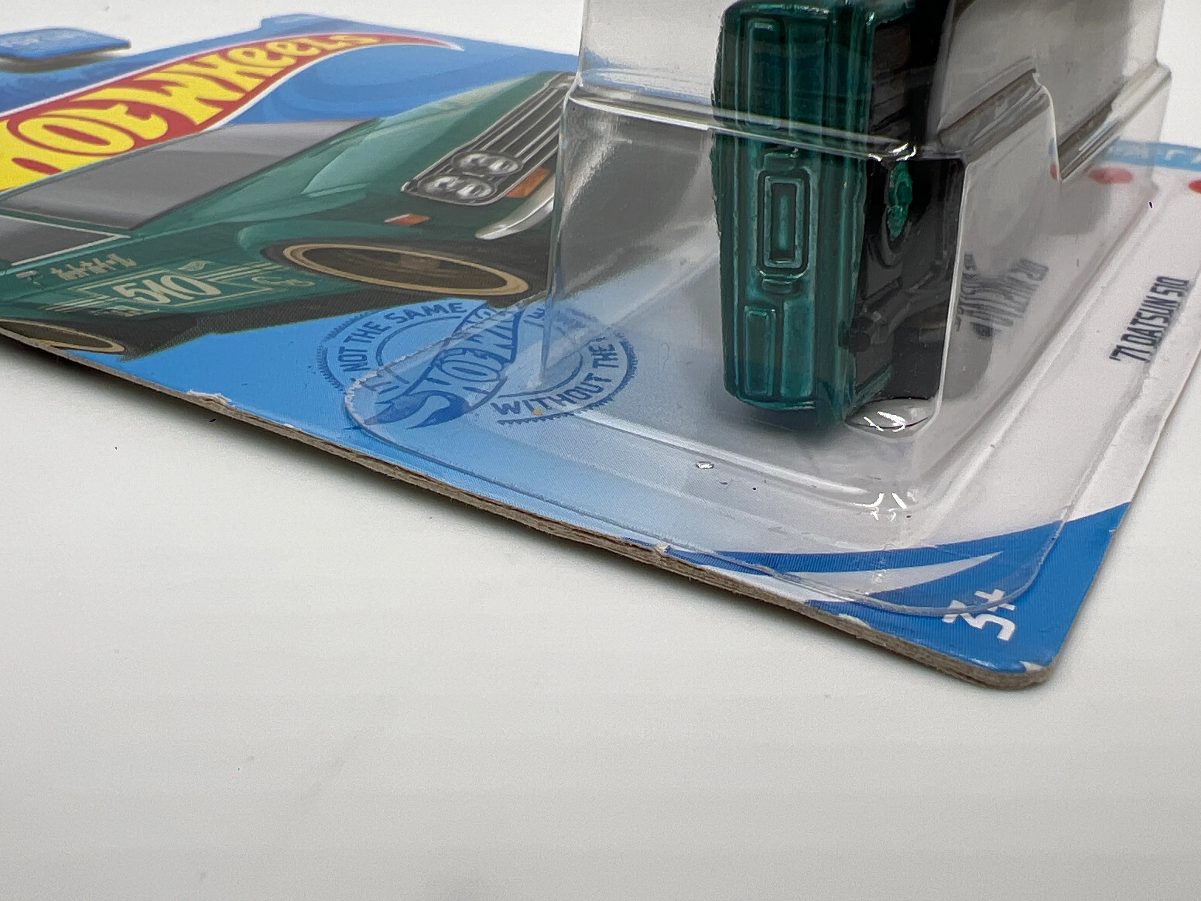 2021 Hot Wheels Super Treasure Hunt #162 71 Datsun 510 Green W/Protector Card Not Perfect - Image 8