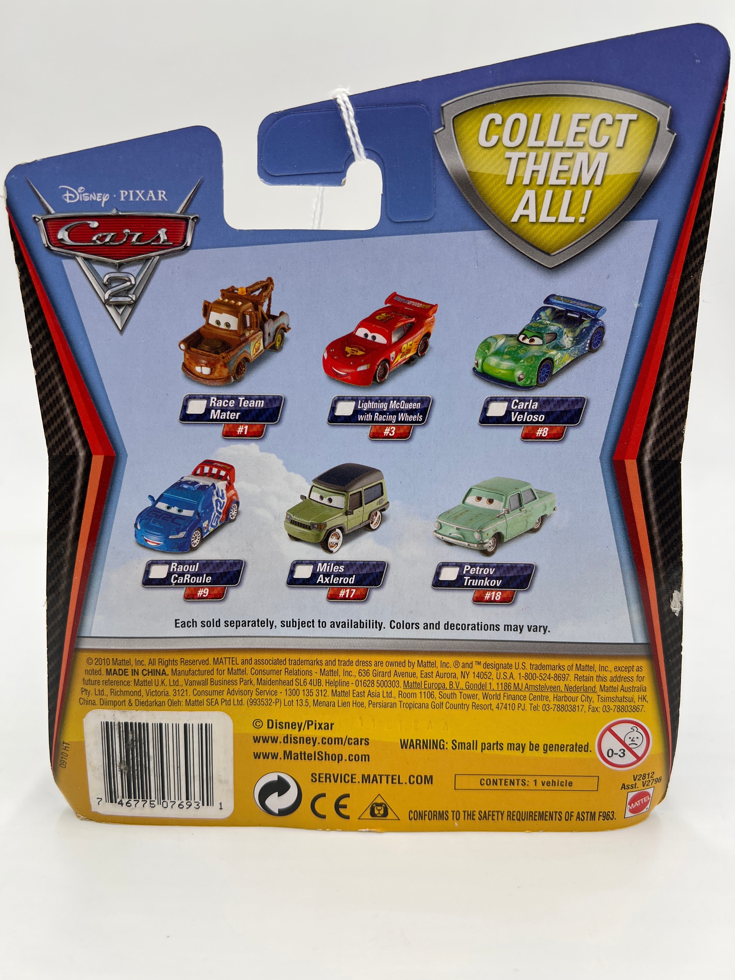 Disney Pixar Cars 2 #17 Miles Axlerod Green 139D - Image 6