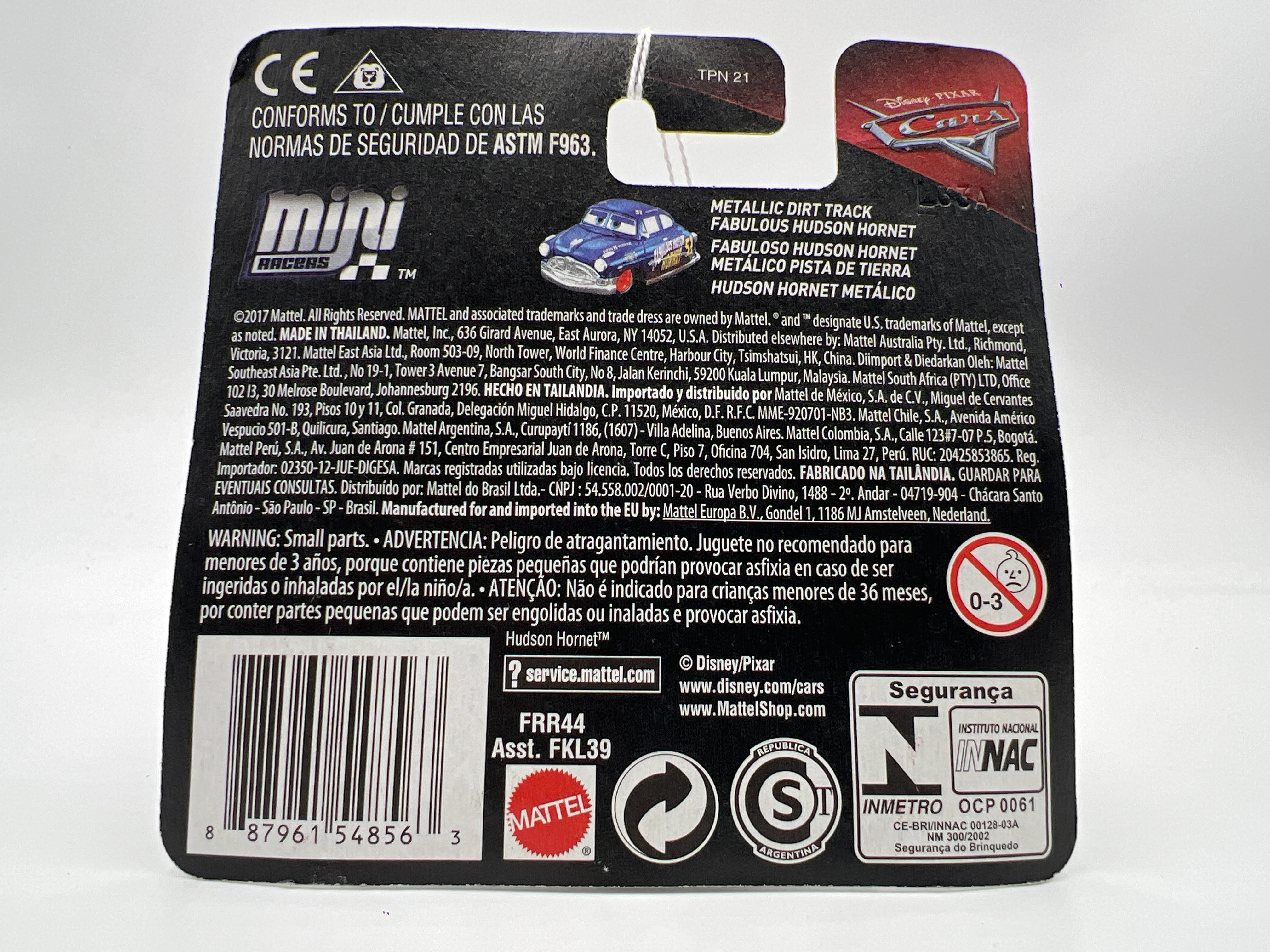 Disney Pixar Cars Mini Racers Metallic Dirt Track Fabulous Hudson Hornet Blue 140A - Image 6