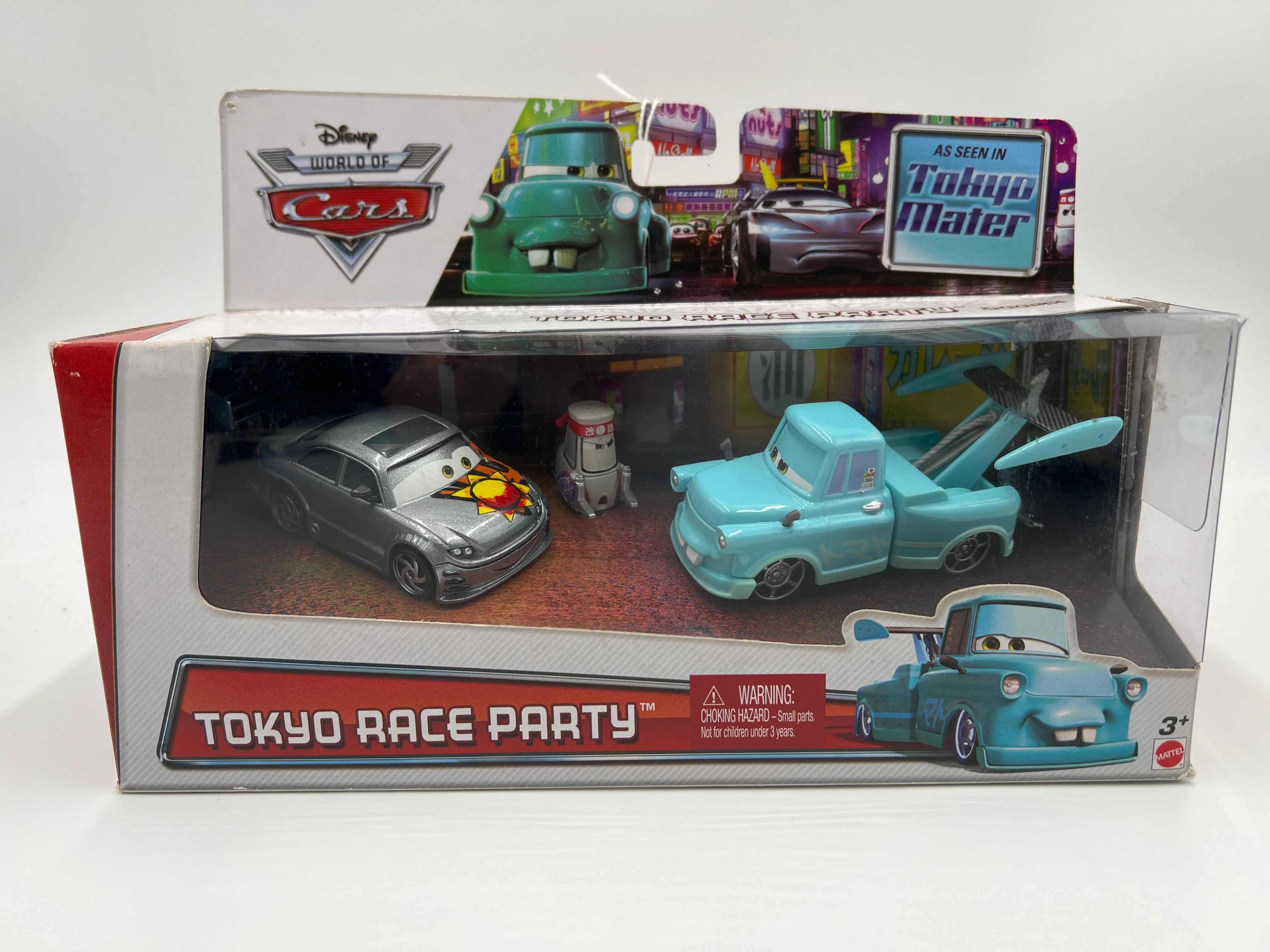 Disney Pixar The World of Cars Walmart Exclusive 3 Pack Tokyo Race Party VHTF - Image 2
