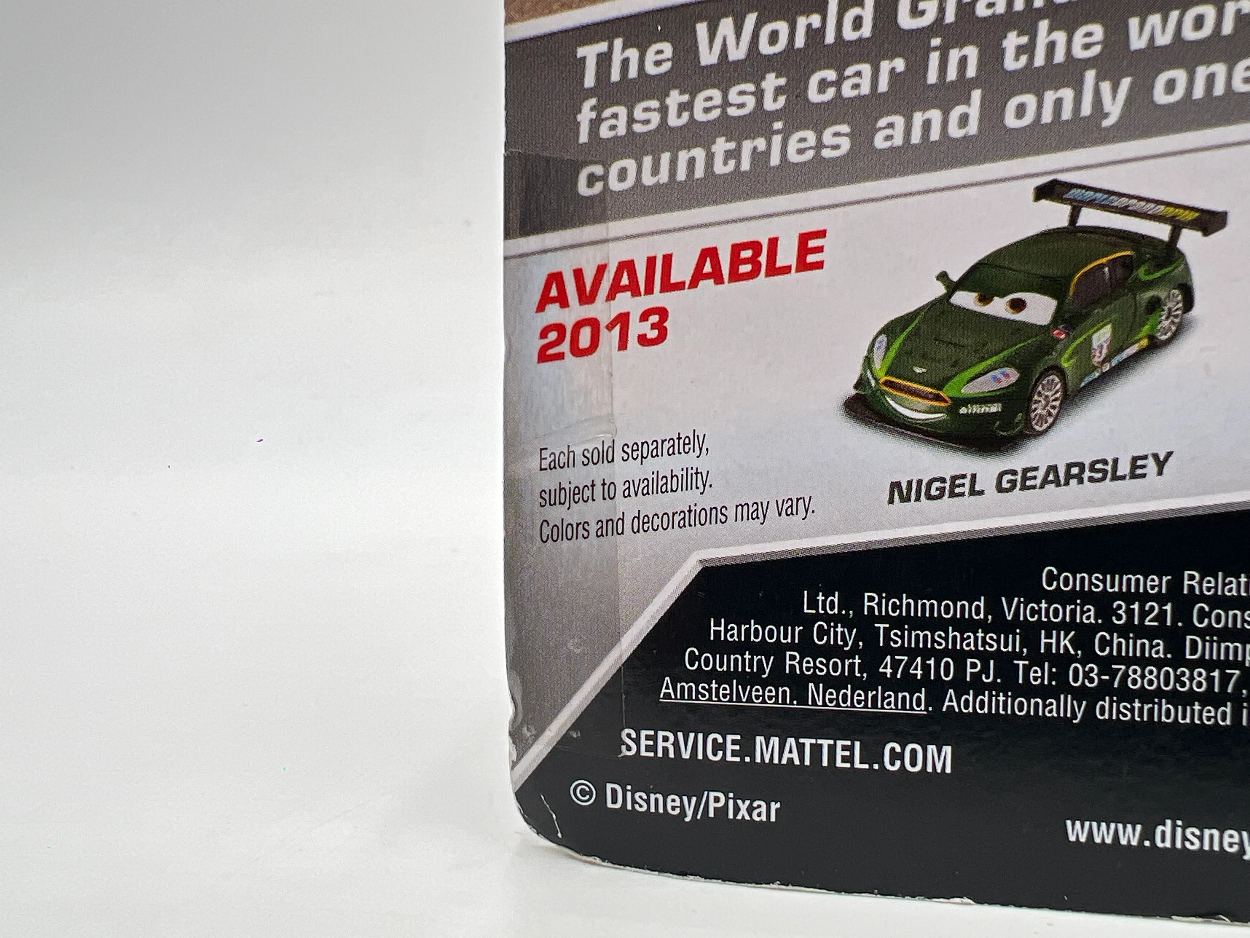 Disney Pixar Cars WGP 2 Pack Nigel Gearsley & Austin Littleton Card Not Perfect - Image 11