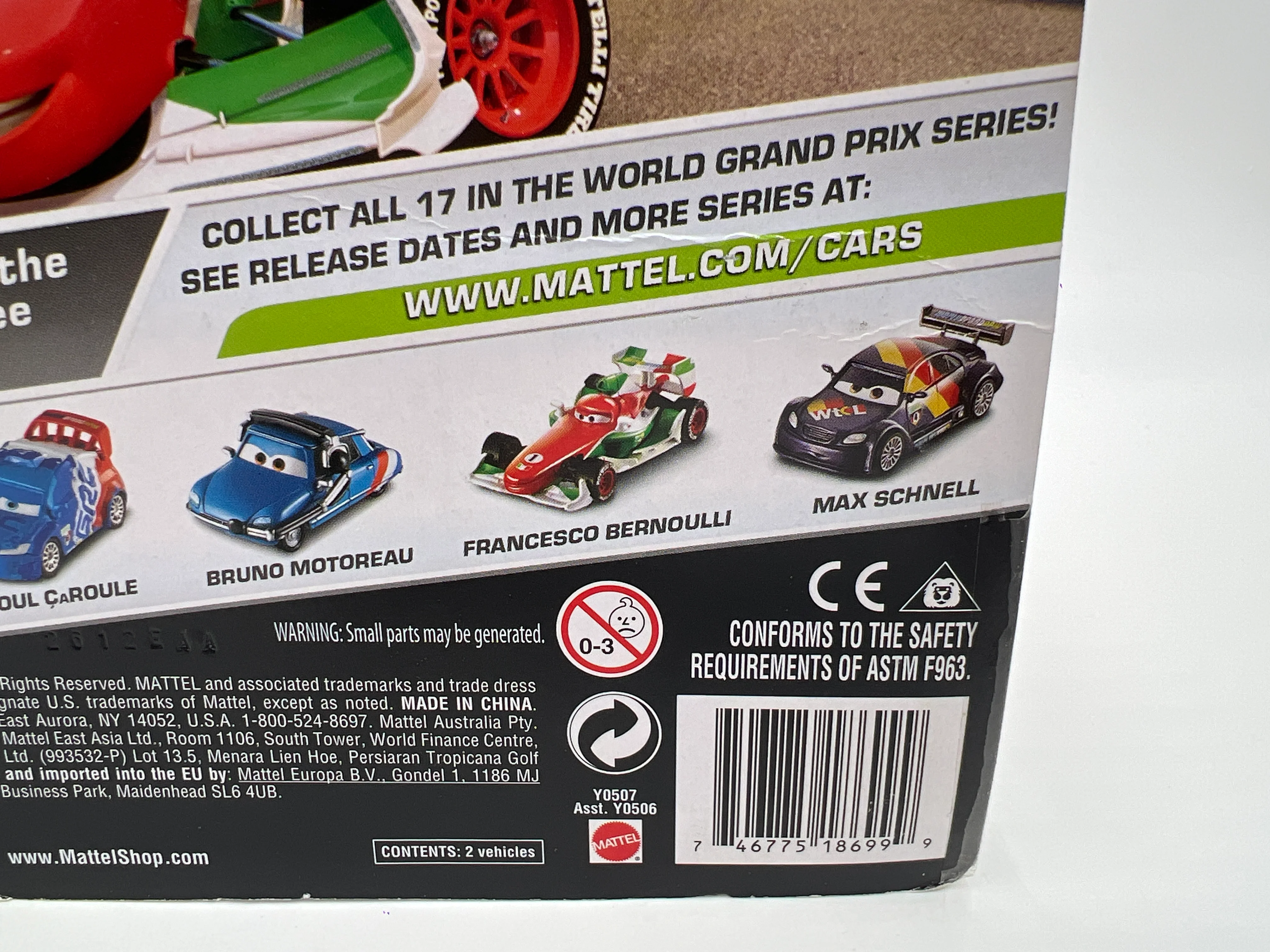Disney Pixar Cars WGP 2 Pack Nigel Gearsley & Austin Littleton Card Not Perfect - Image 12
