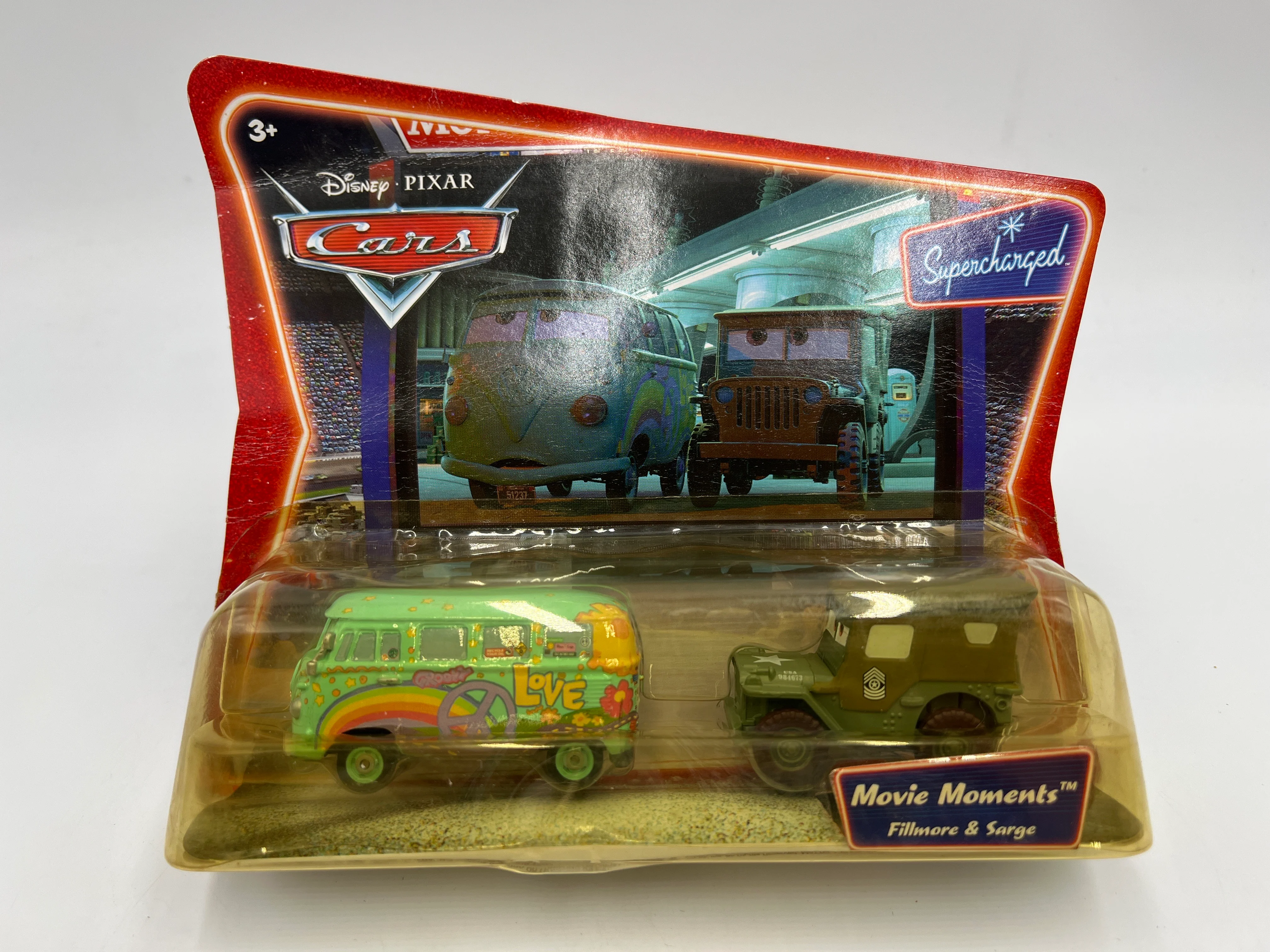 Disney Pixar Cars Supercharged 2 Pack Movie Moments Fillmore & Sarge 142B
