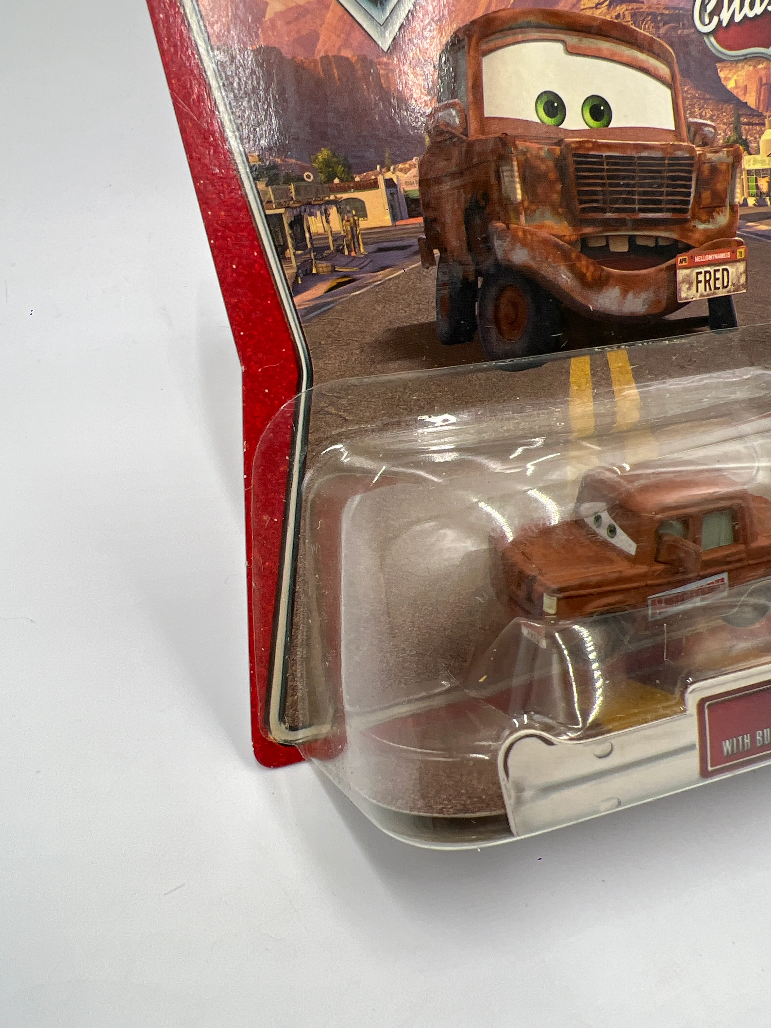 Disney Pixar The World Of Cars #67 CHASE Fred With Bumper Stickers Loose Blister - Image 4