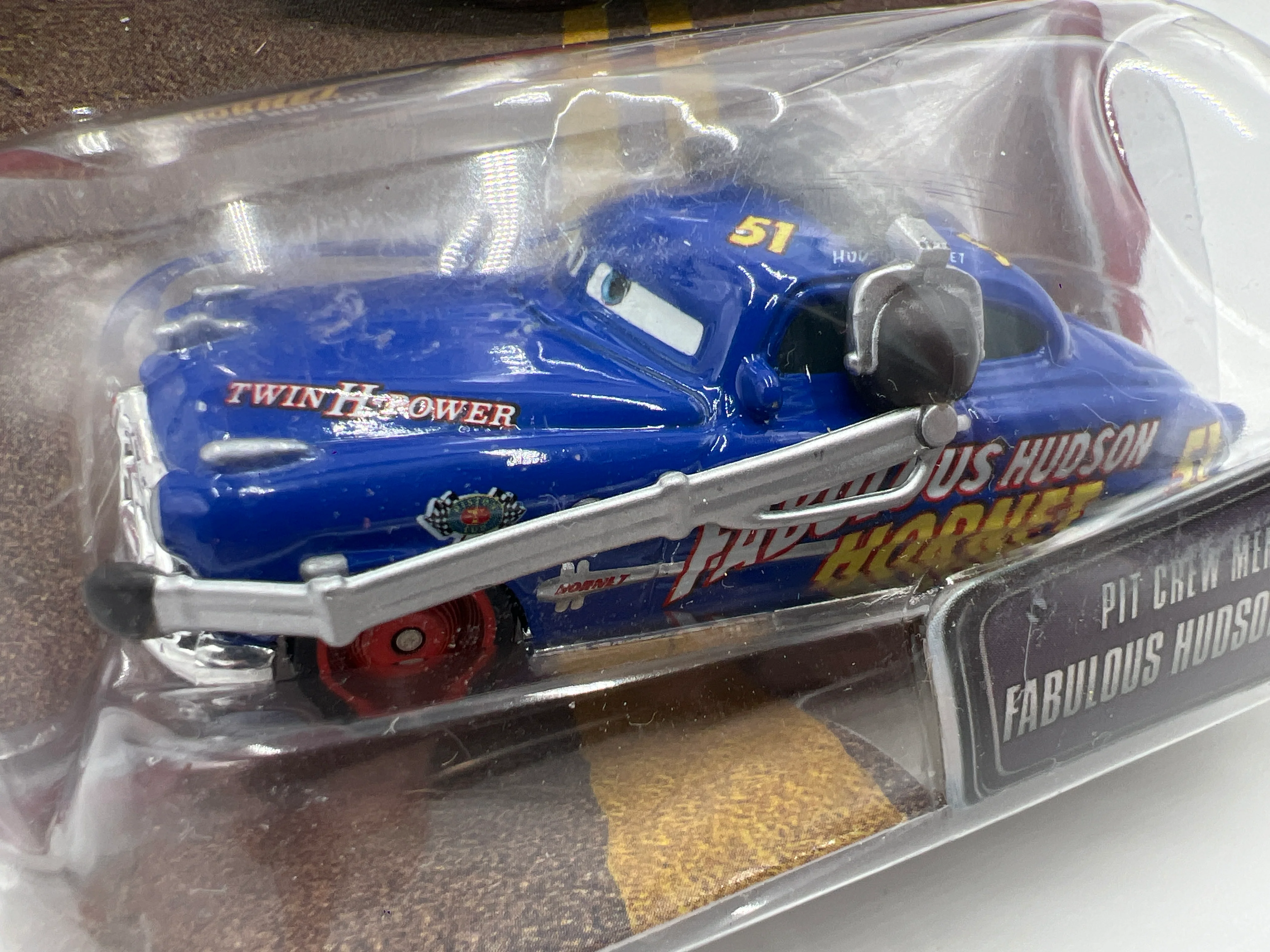 Disney Pixar The World Of Cars #33 Pit Crew Member Fabulous Hudson Hornet Blue 140A - Image 3