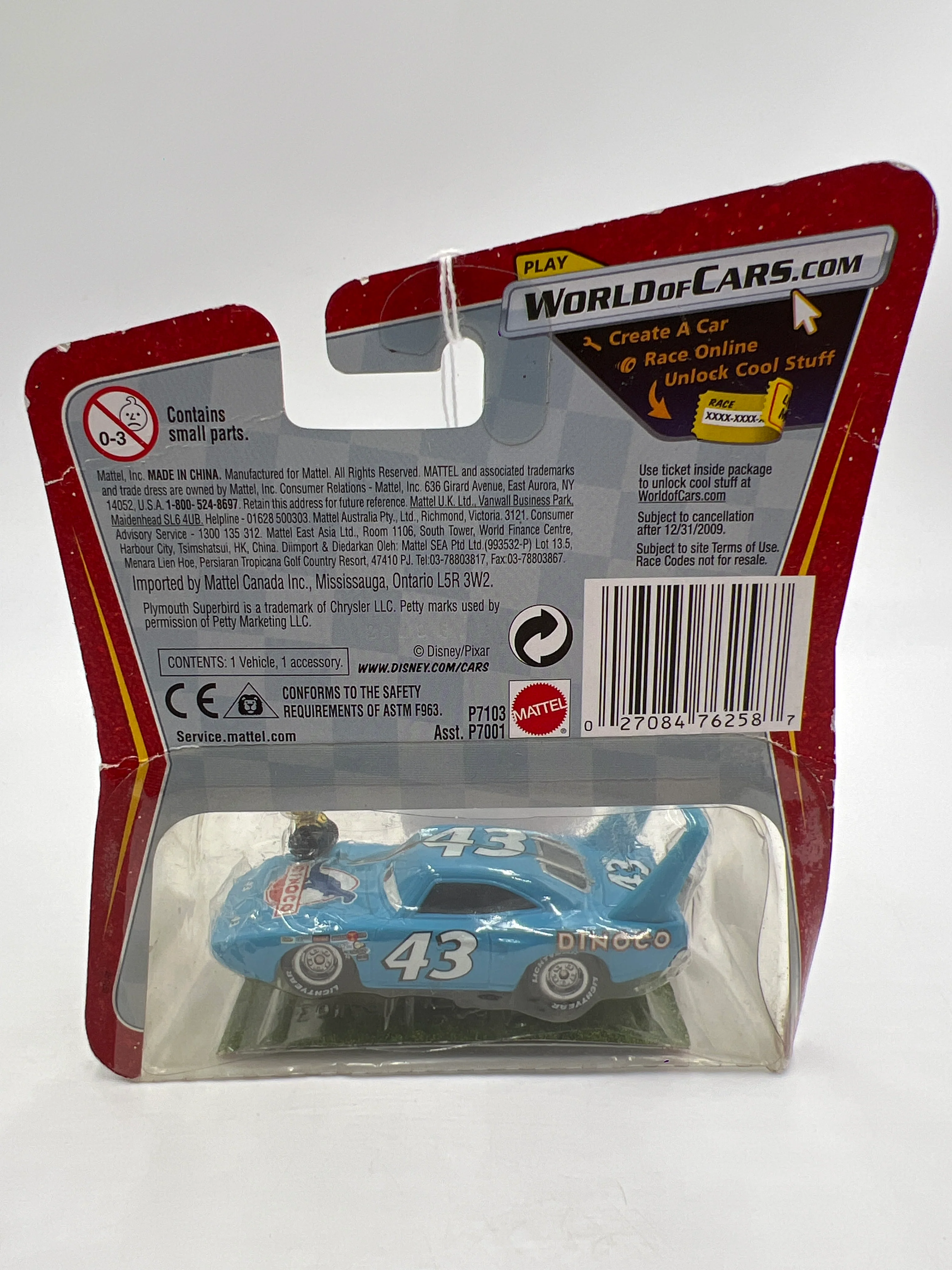 Disney Pixar The World Of Cars #101 CHASE The King With Piston Cup 140B - Image 6