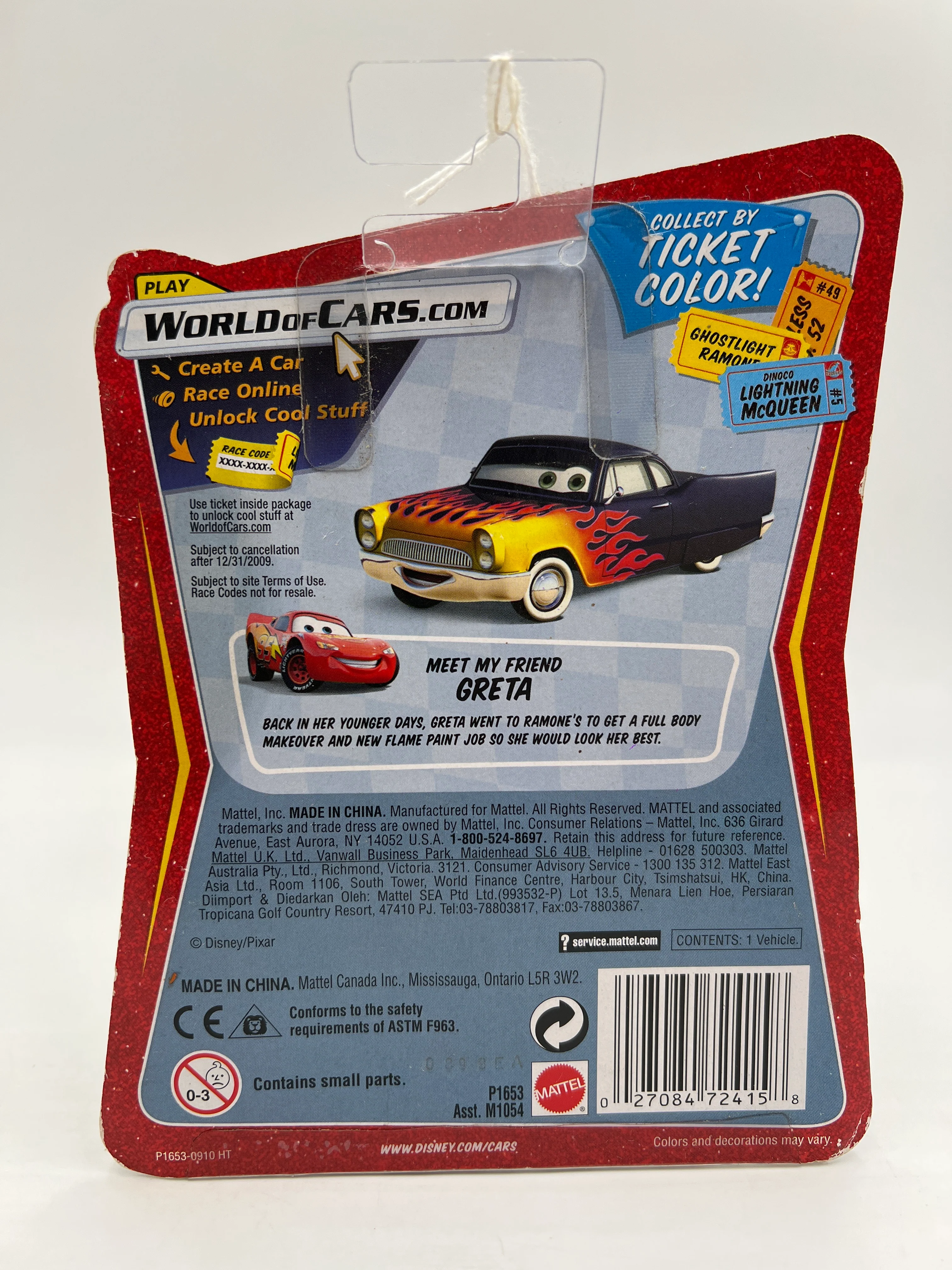 Disney Pixar The World Of Cars Race O Rama #96 Vitoline Pitty #1 - Image 6