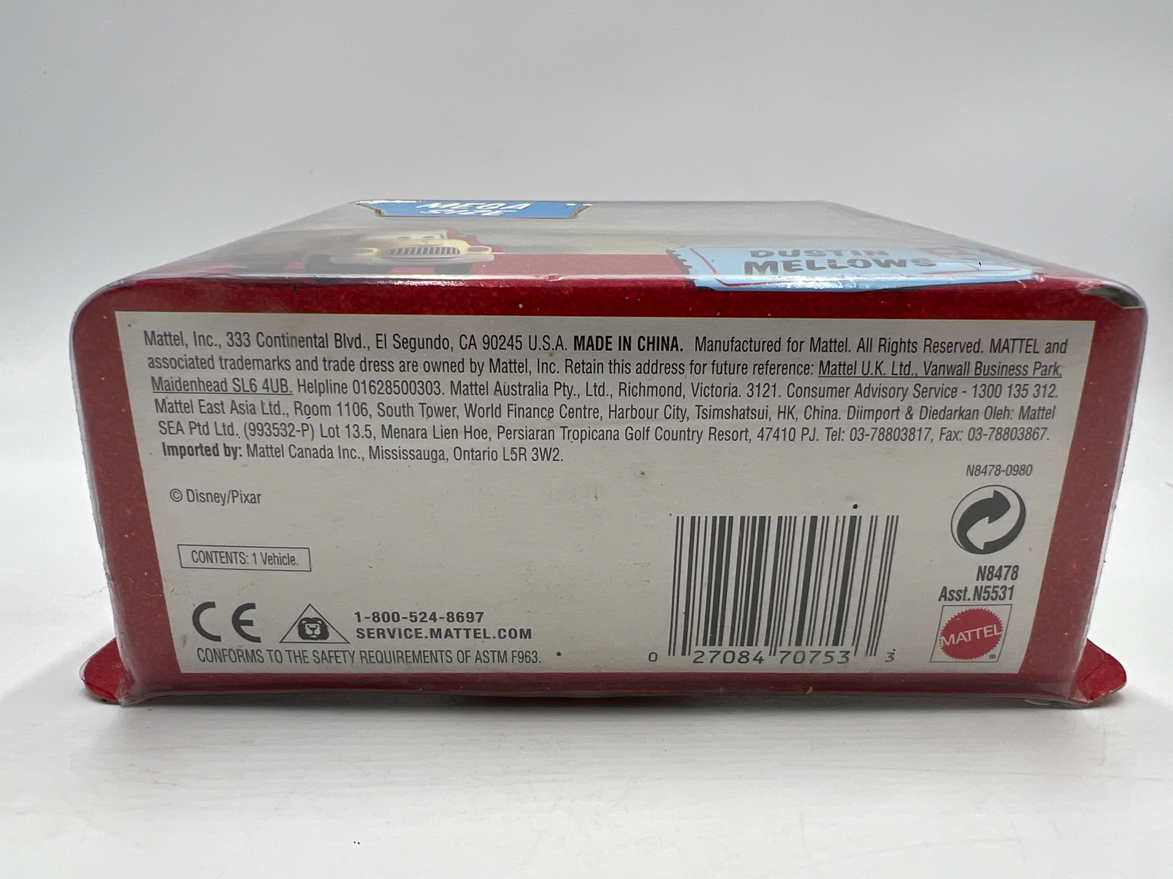 Disney Pixar The World Of Cars Race O Rama #7 Mega Size Dustin Mellows 141A - Image 5