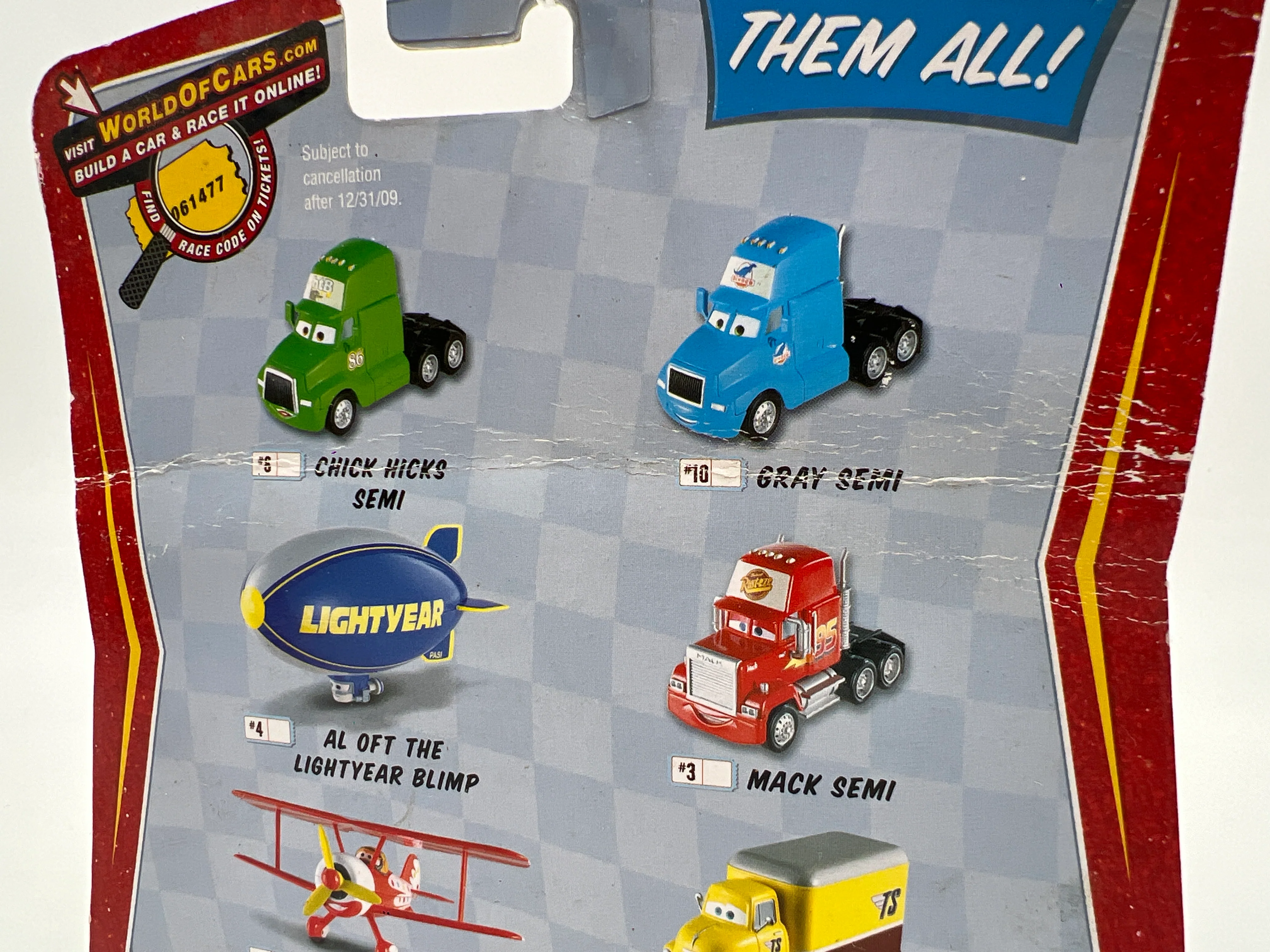 Disney Pixar The World Of Cars Race O Rama #10 Mega Size Gray Semi Dinoco 141F - Image 8