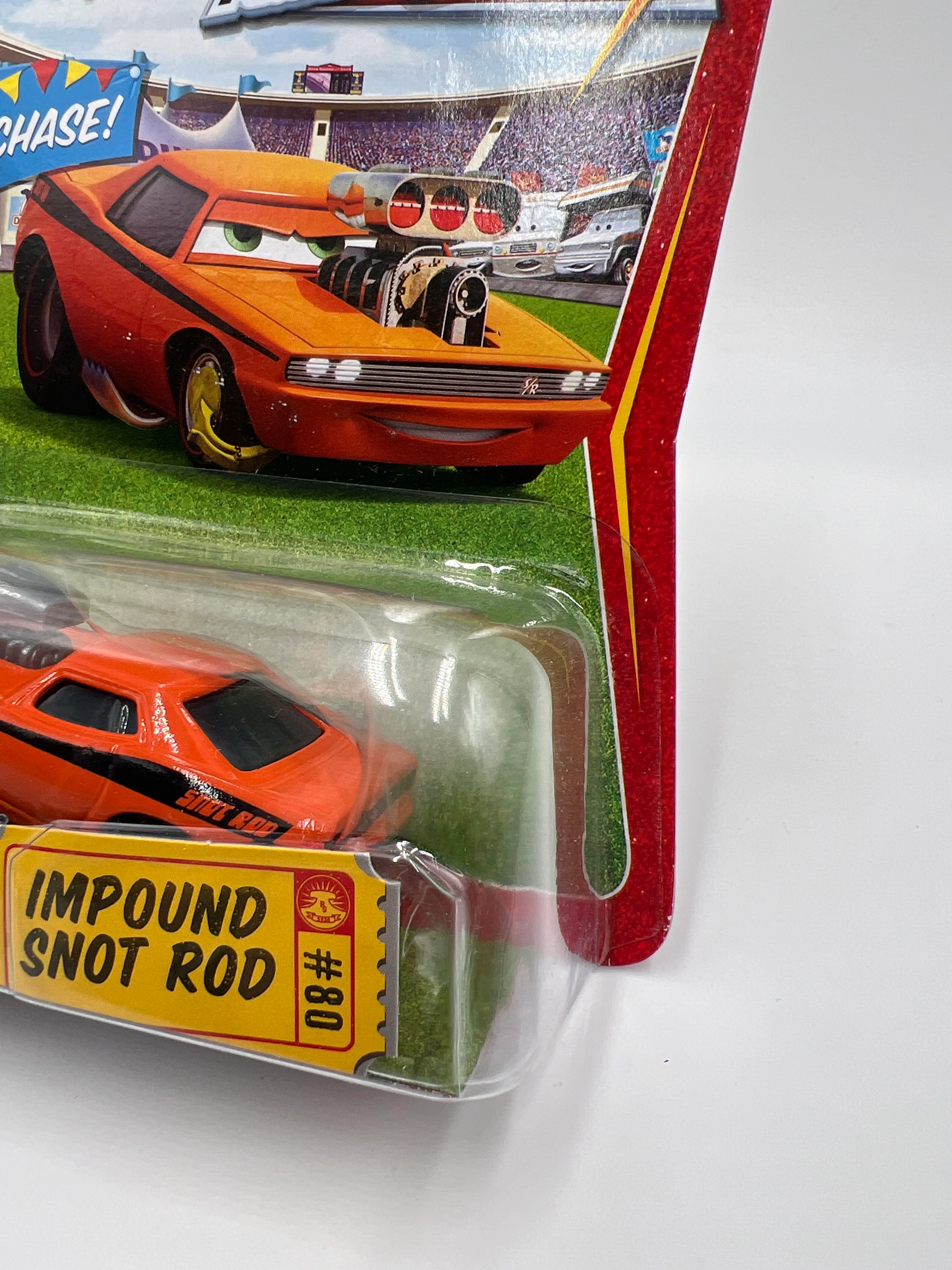 Disney Pixar The World Of Cars Race O Rama #80 CHASE Impound Snot Rod Orange - Image 3