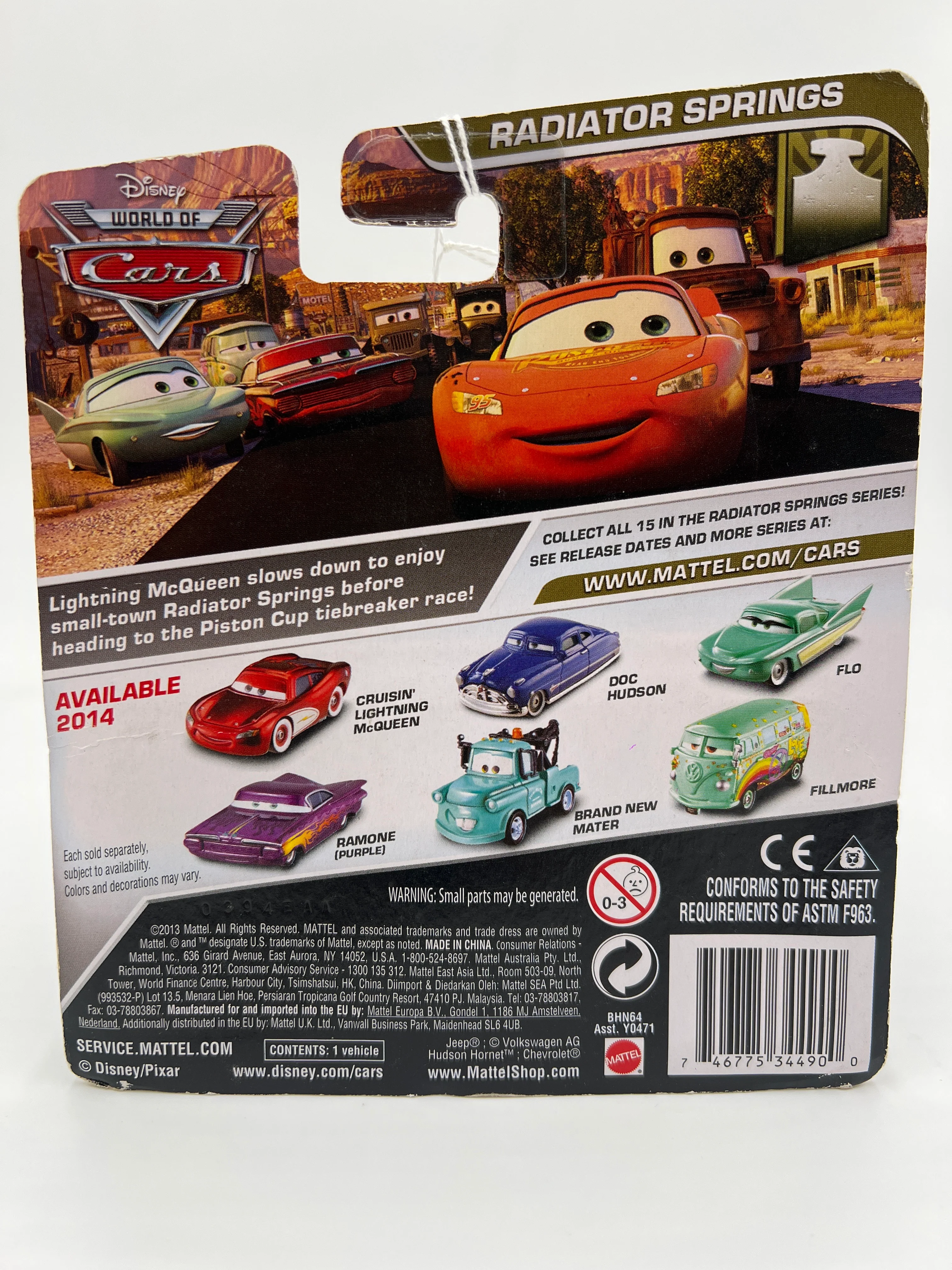 Disney Pixar The World Of Cars Radiator Springs #10 Fillmore Green Card Not Perfect 141D - Image 7