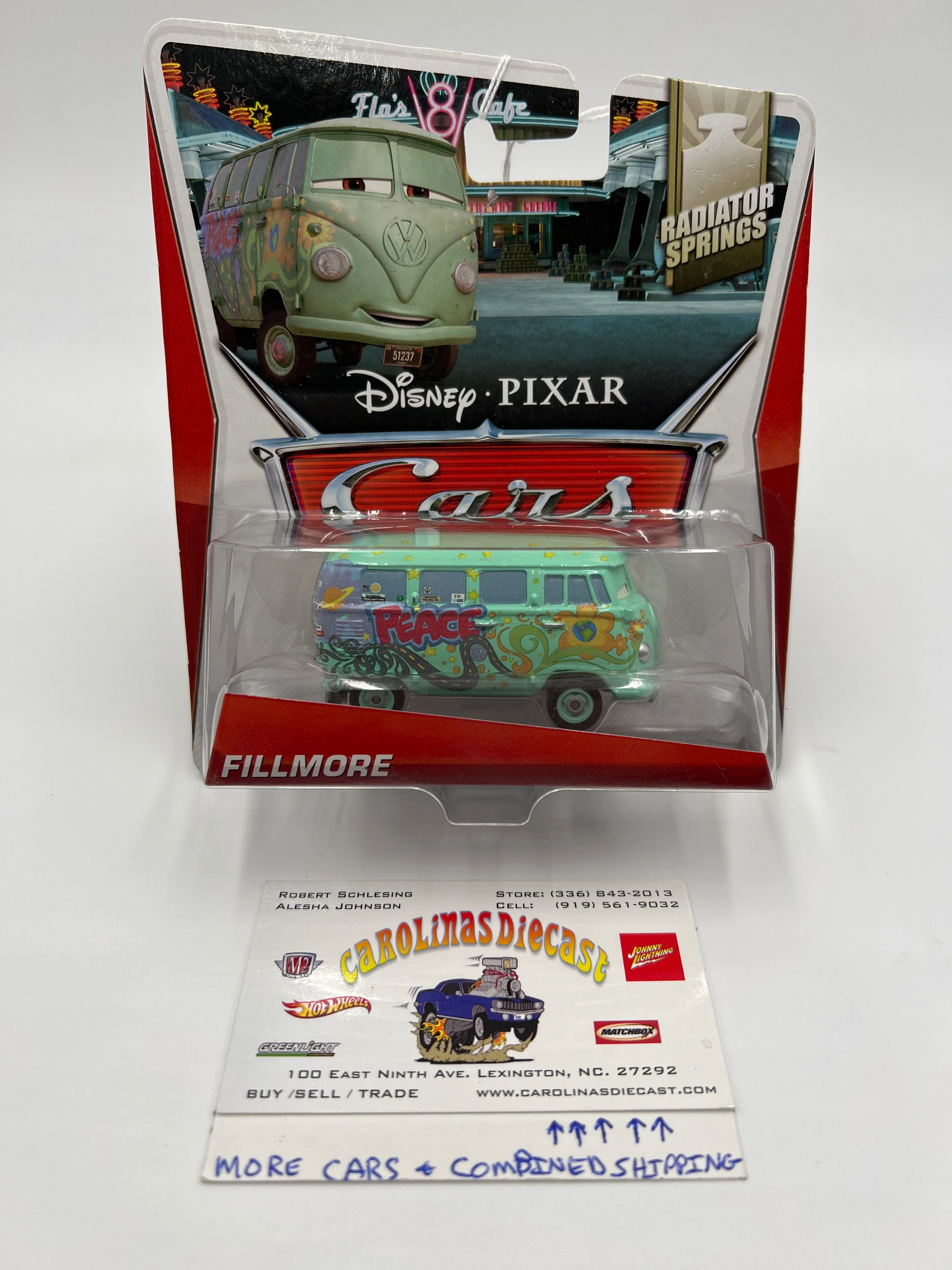 Disney Pixar The World Of Cars Radiator Springs #10 Fillmore Green 141E