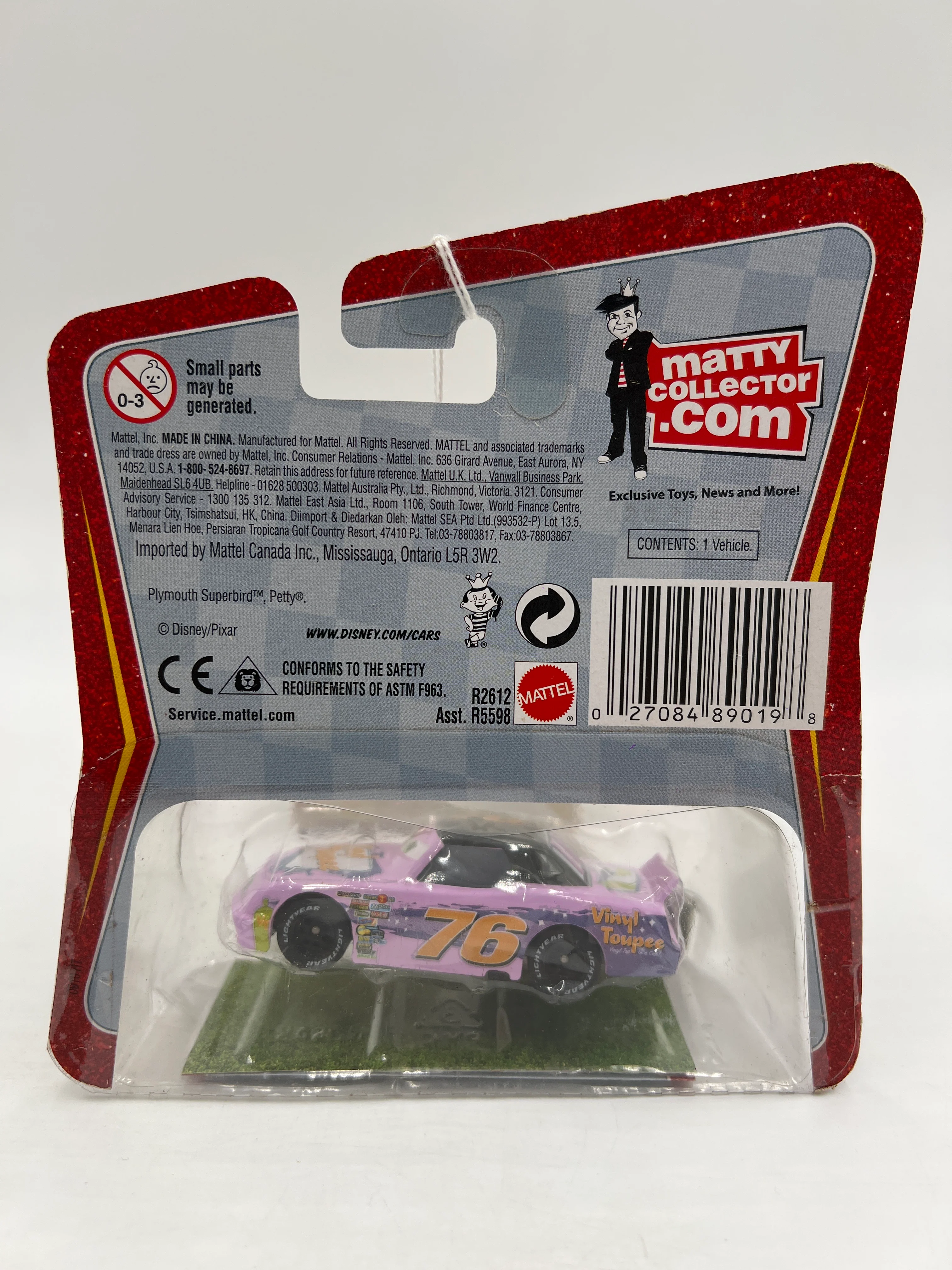 Disney Pixar The World Of Cars Rubber Tires Vinyl Toupee No 76 137B - Image 6