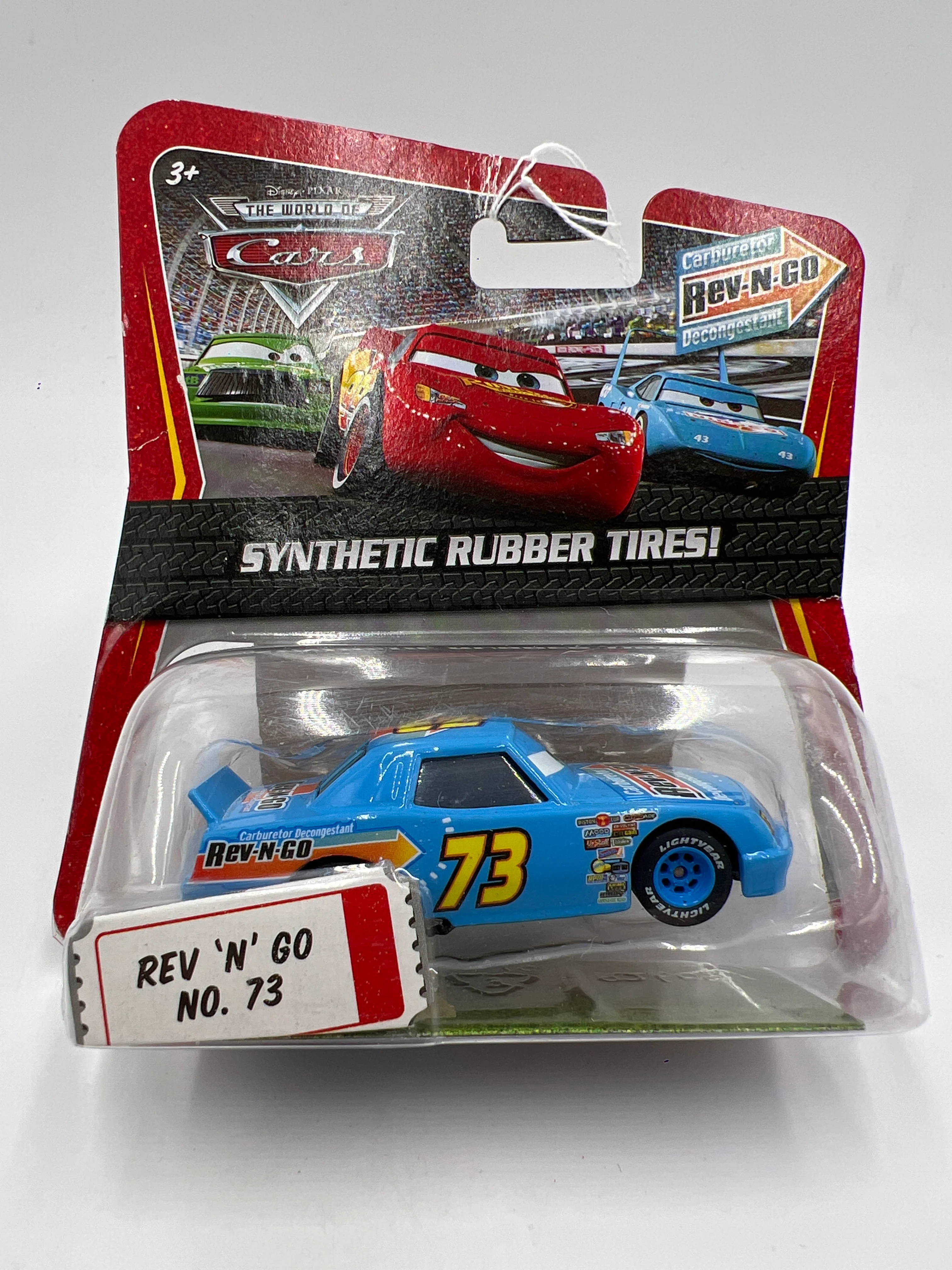 Disney Pixar The World Of Cars Rubber Tires Rev N Go No 73 138B
