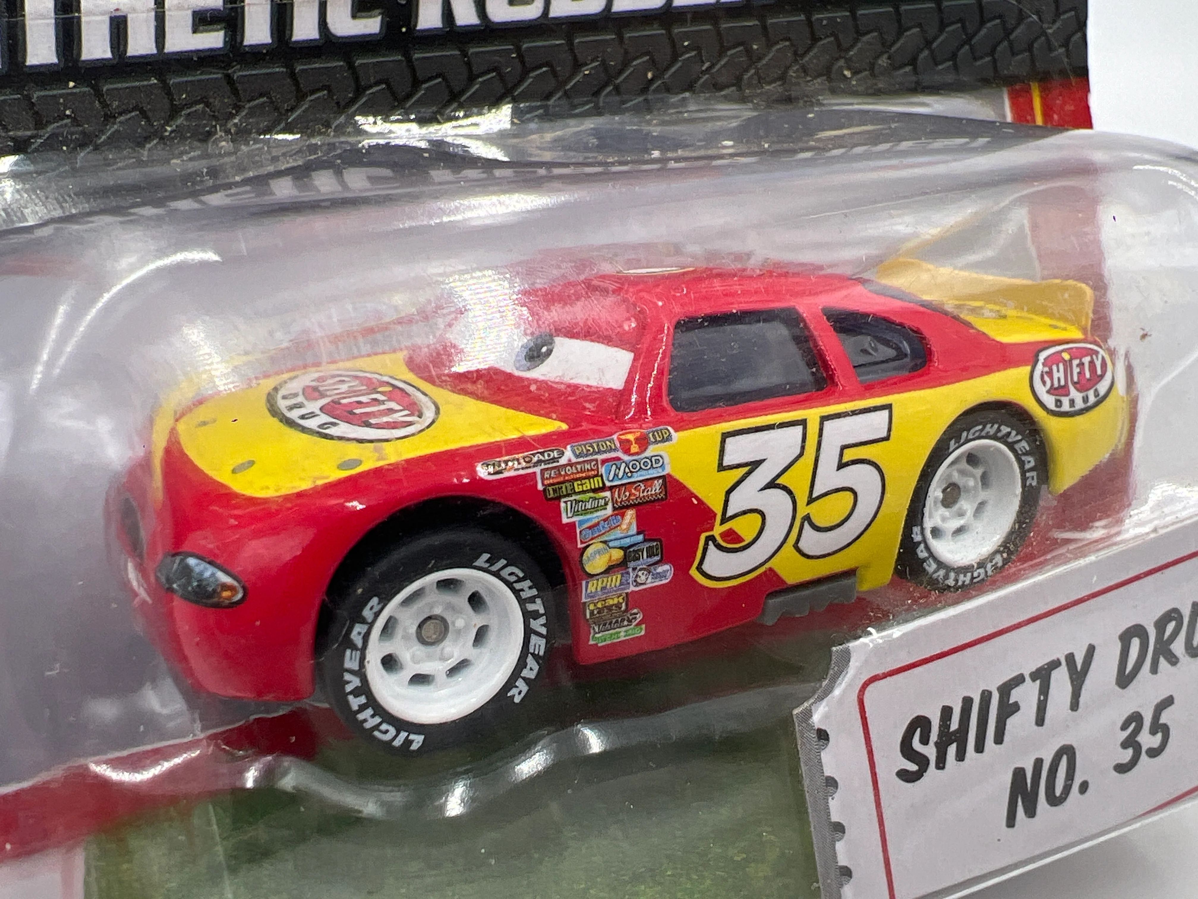 Disney Pixar The World Of Cars Rubber Tires Shifty Drug No 35 Bad Cards 139i - Image 2