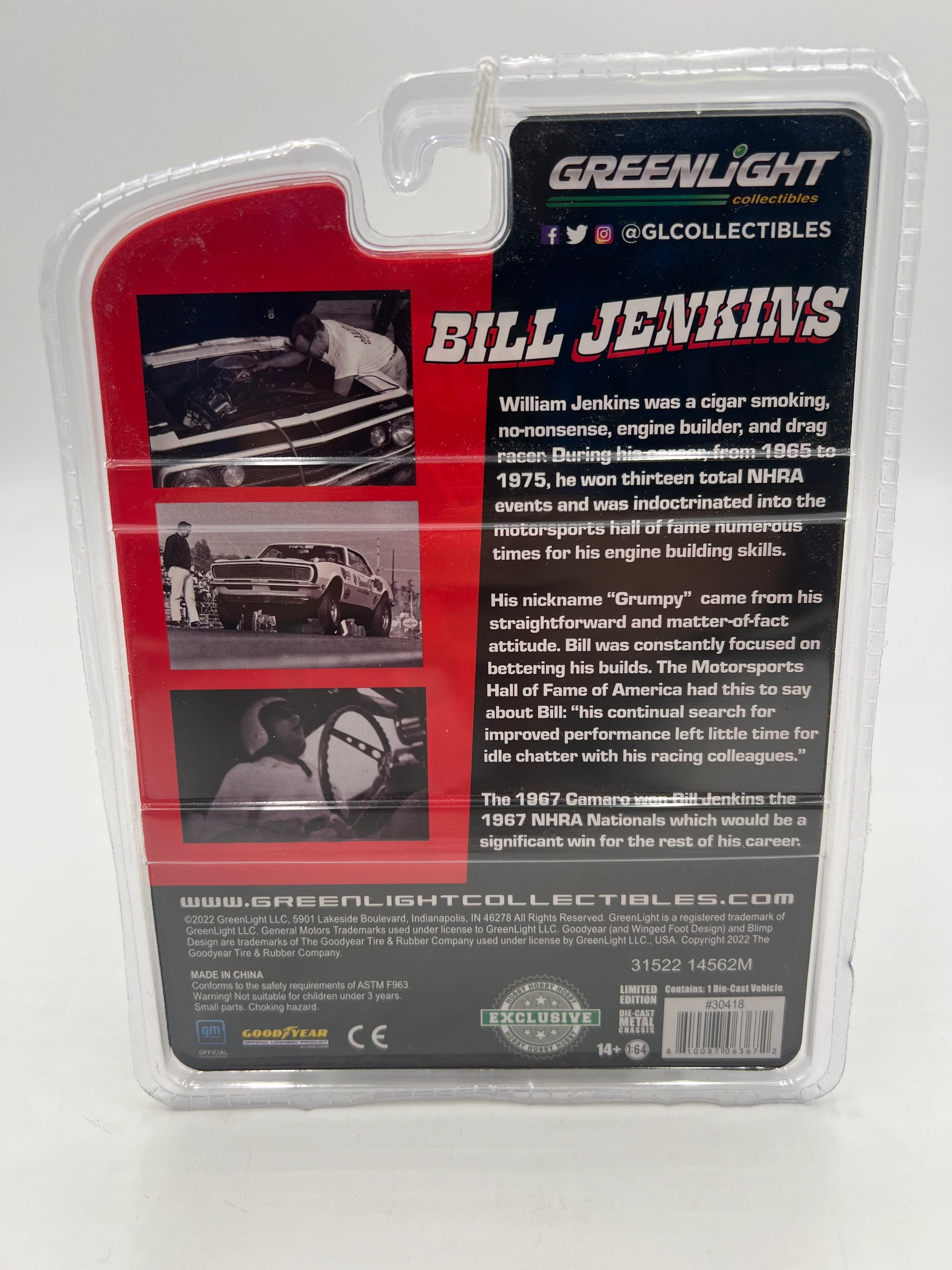 Greenlight Bill Jenkins 1967 Chevrolet Camaro Green Machine CHASE - Image 6
