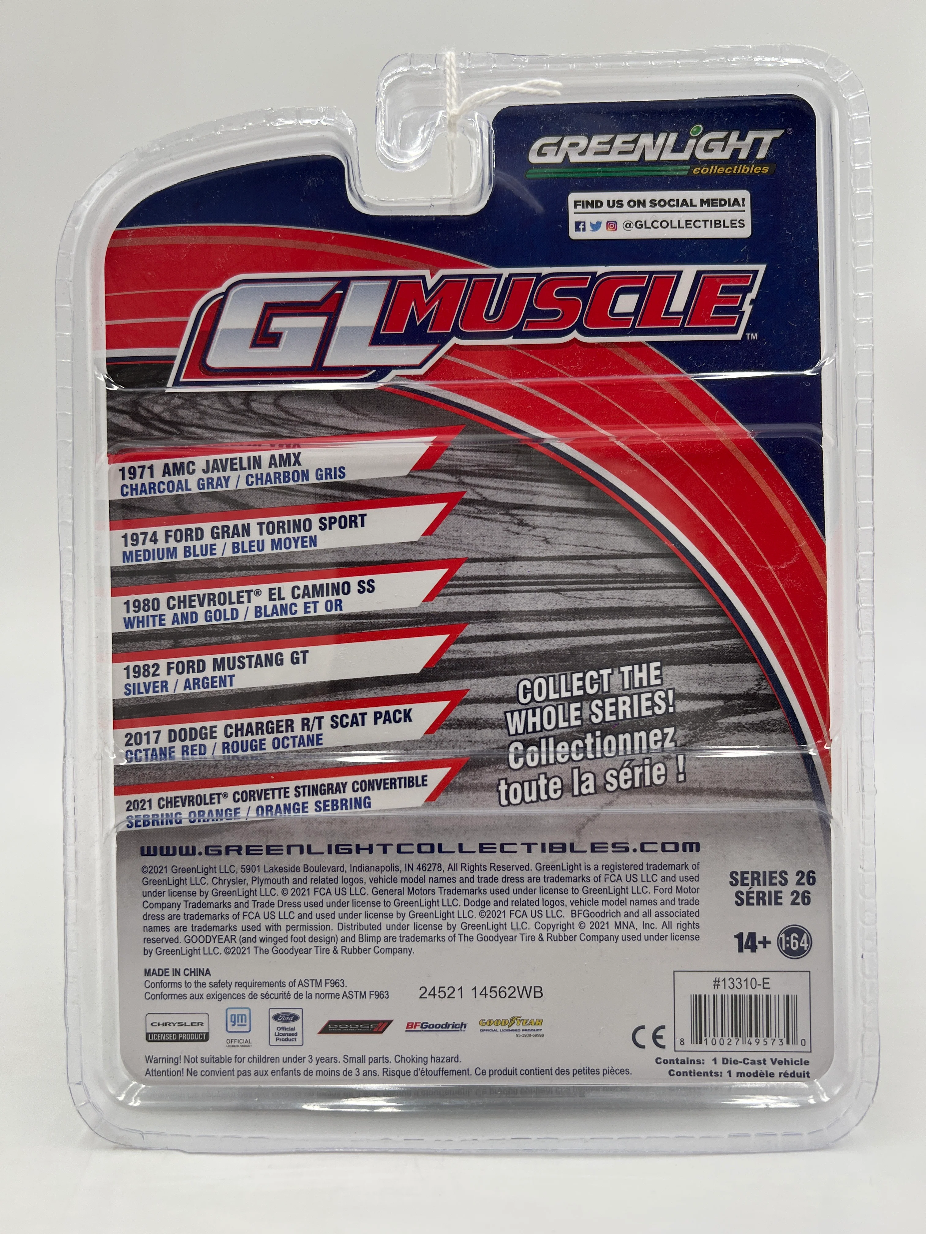 Greenlight GL Muscle Series 26 CHASE 2017 Dodge Charger R/T Scat Pack Red - Image 6