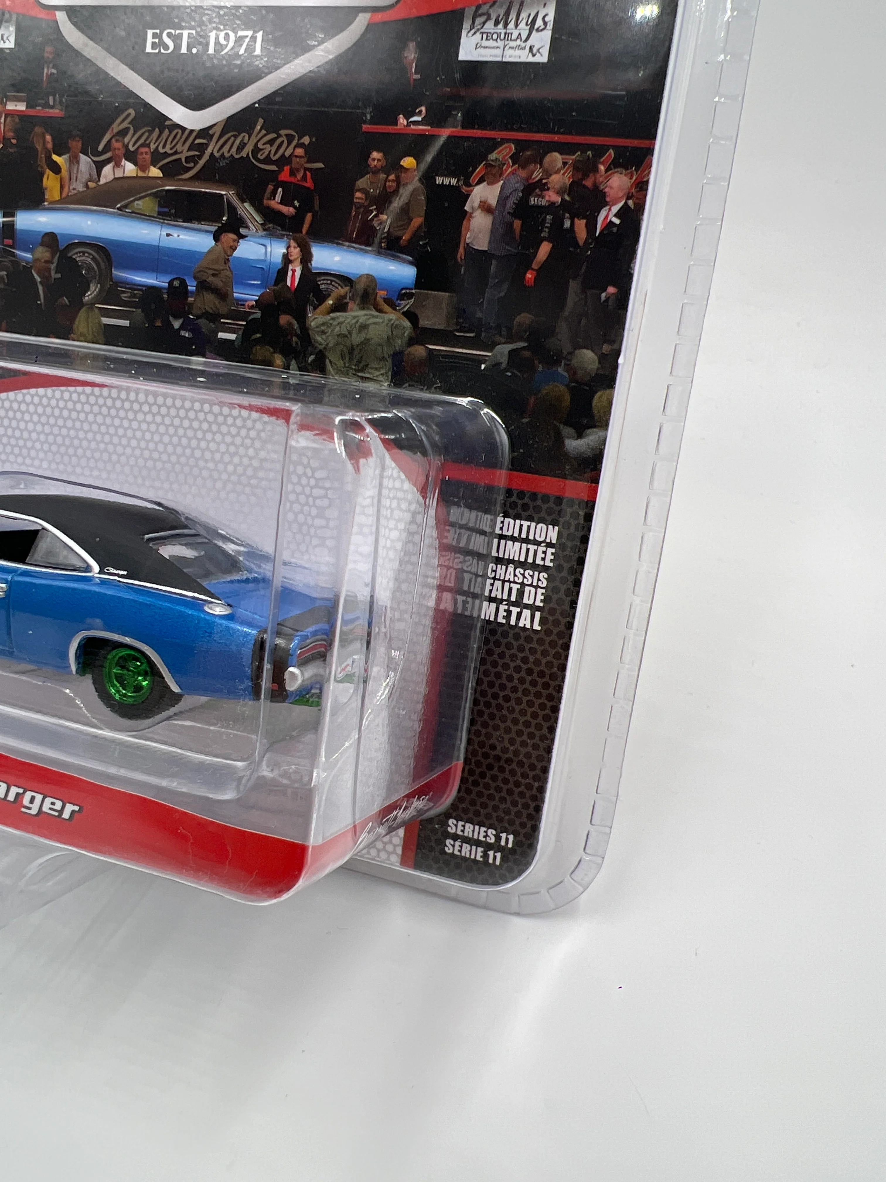 Greenlight Barrett Jackson 50th Anniversary Series 11 CHASE 1969 Dodge Charger Blue - Image 3