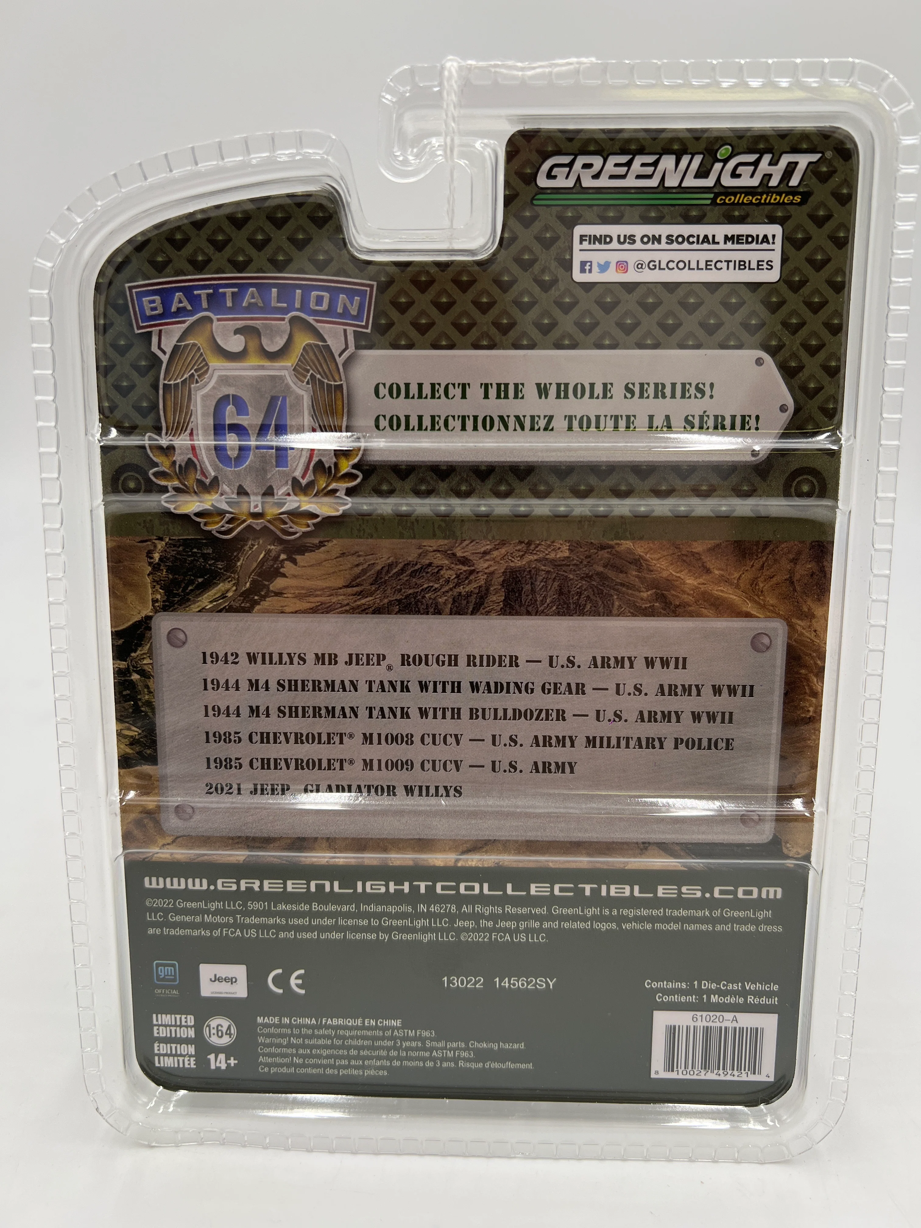 Greenlight Battalion 64 1942 Willys MB Jeep Rough Rider U.S Army WWII - Image 6