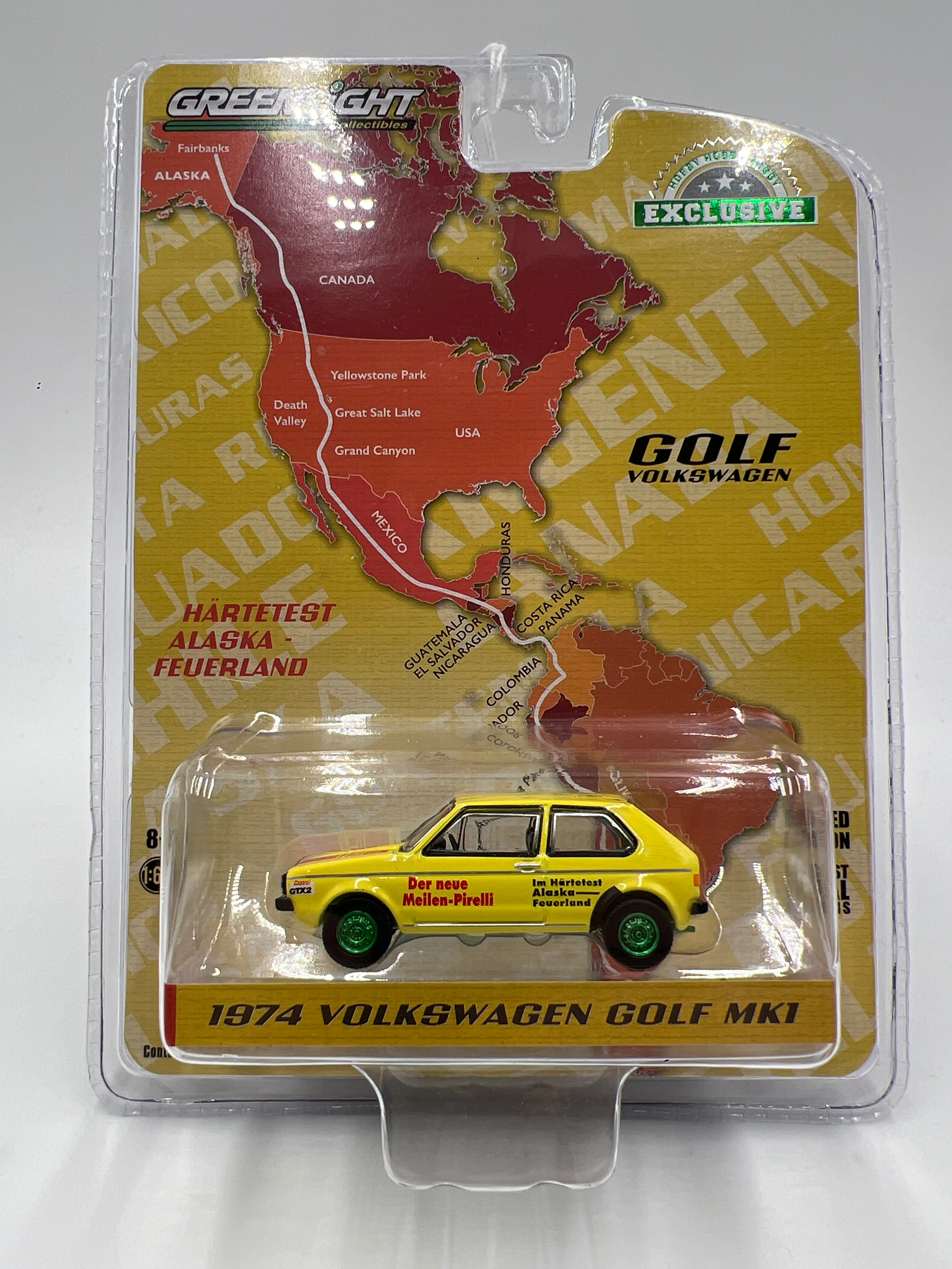 Greenlight Hobby Exclusive CHASE 1974 Volkswagen Golf MK1 Yellow - Image 2