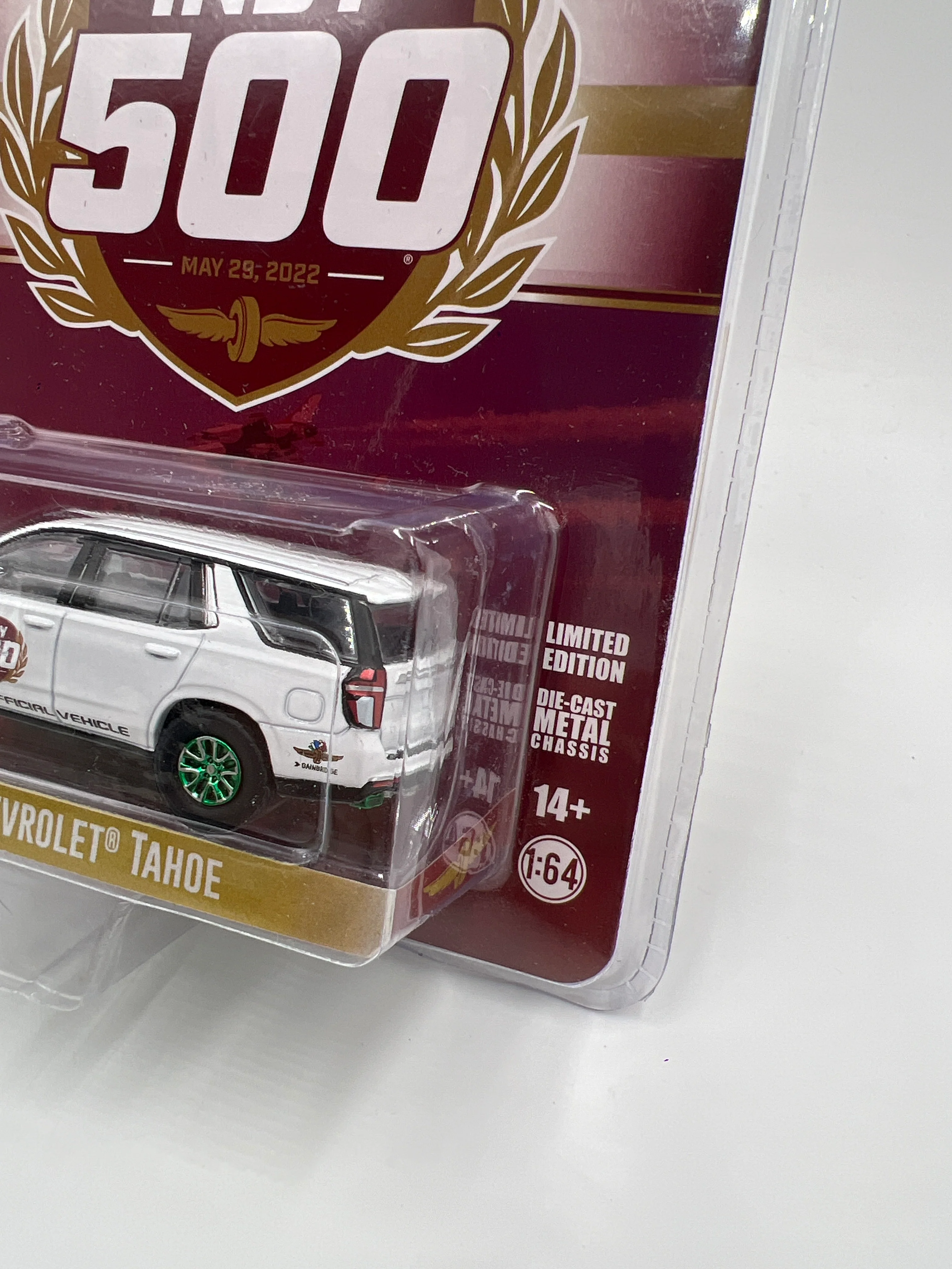 Greenlight 106th Indy 500 CHASE 2022 Chevrolet Tahoe White - Image 3